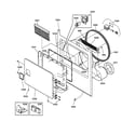 GE DSXH43EV2WW front panel & lint filter diagram