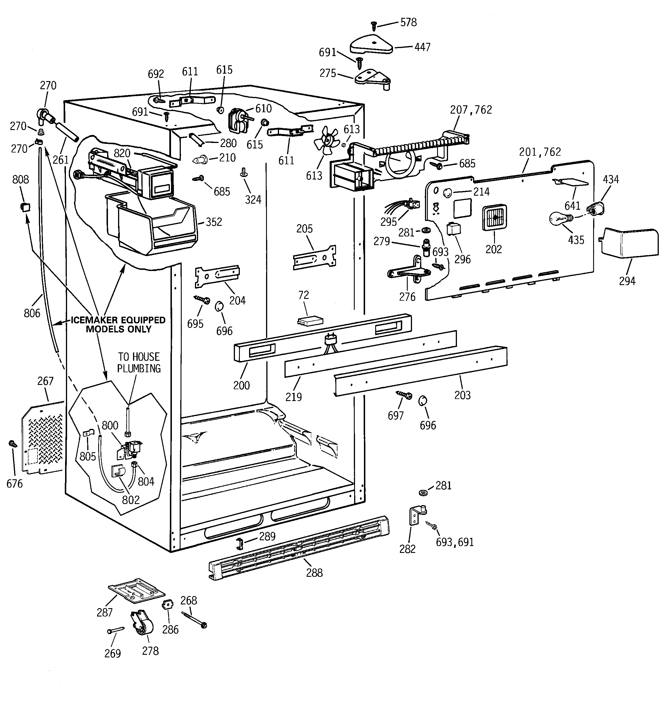 GE TBX22PABRRCC cabinet diagram
