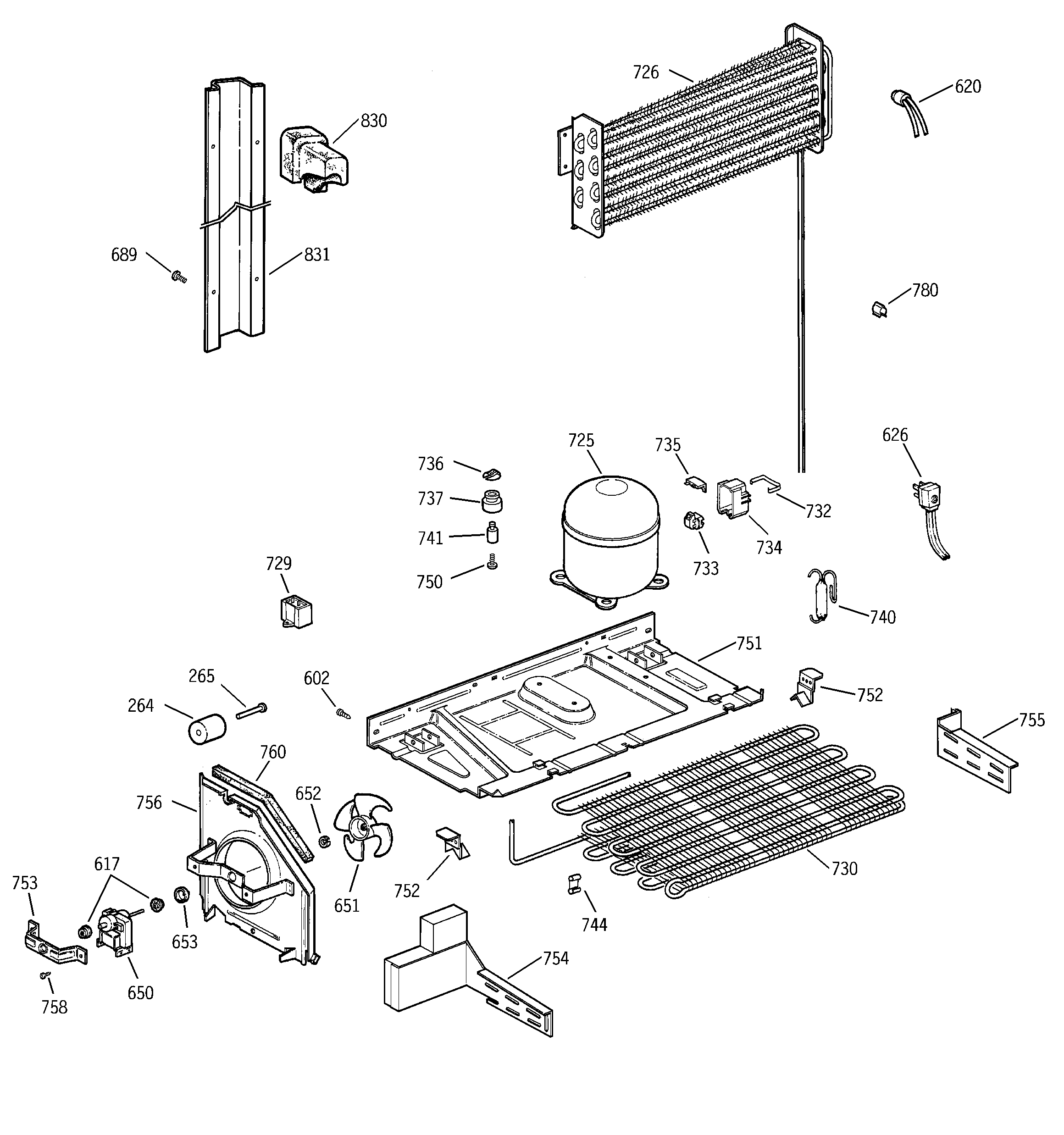 GE ERT2021DARAA unit parts diagram
