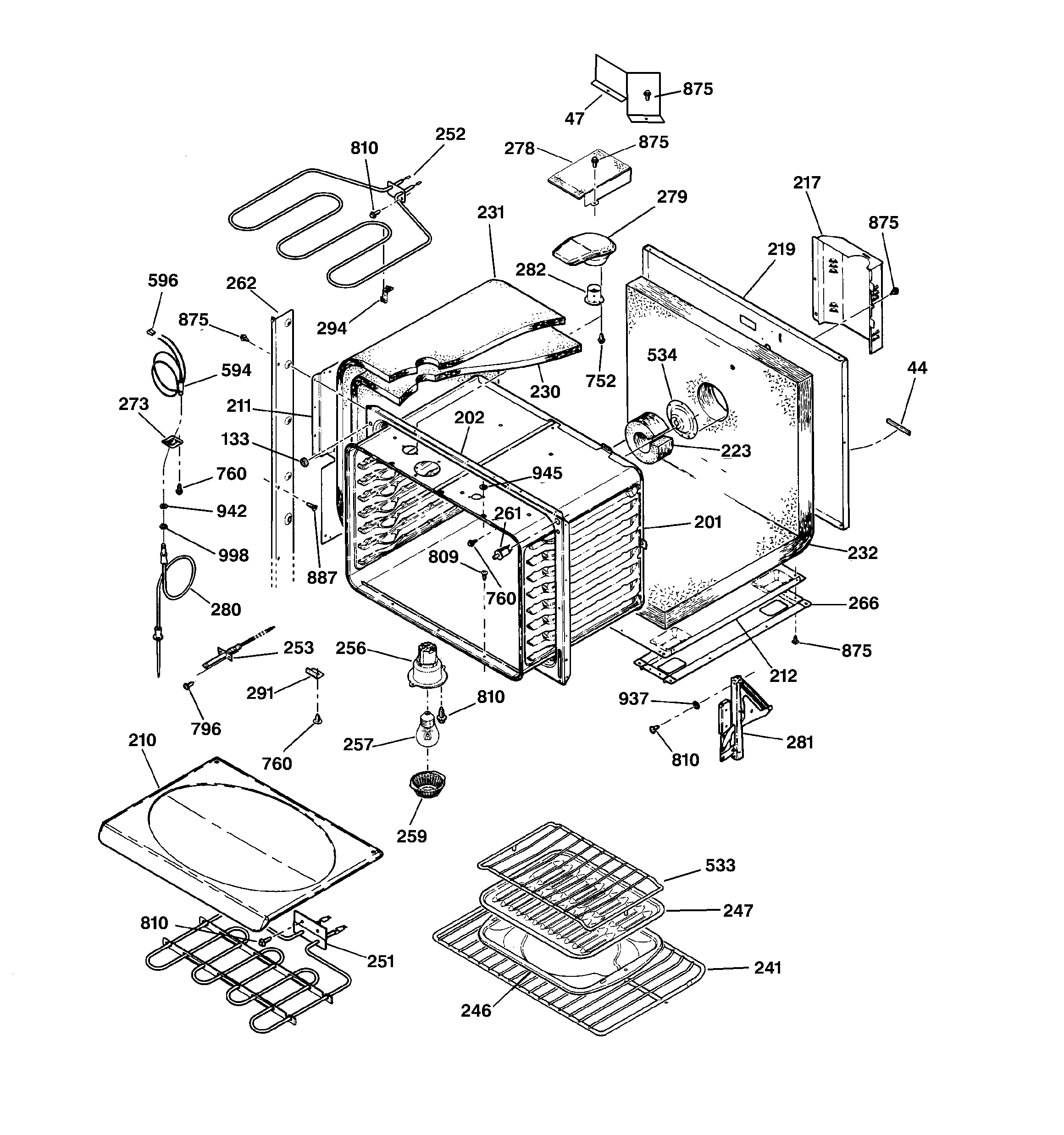 GE JTP56WA3WW upper body parts diagram
