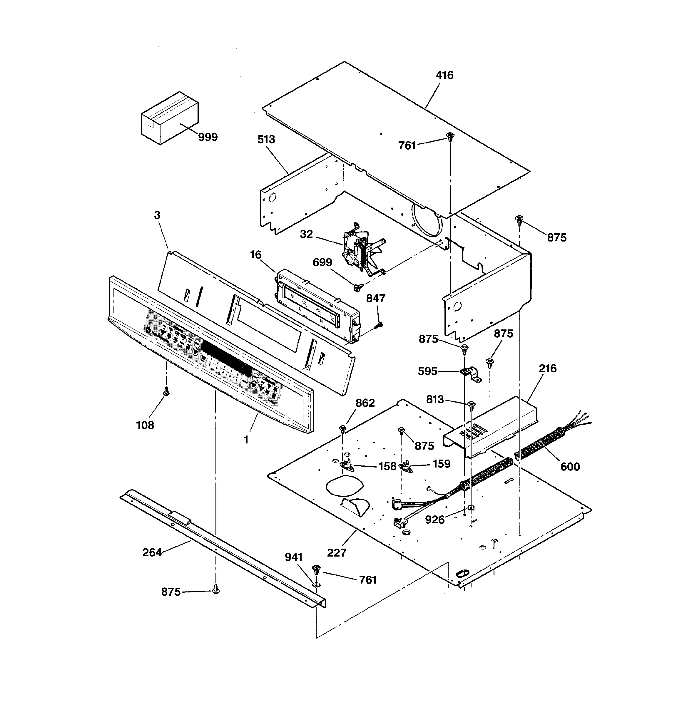 GE JT950AA3AA control panel diagram