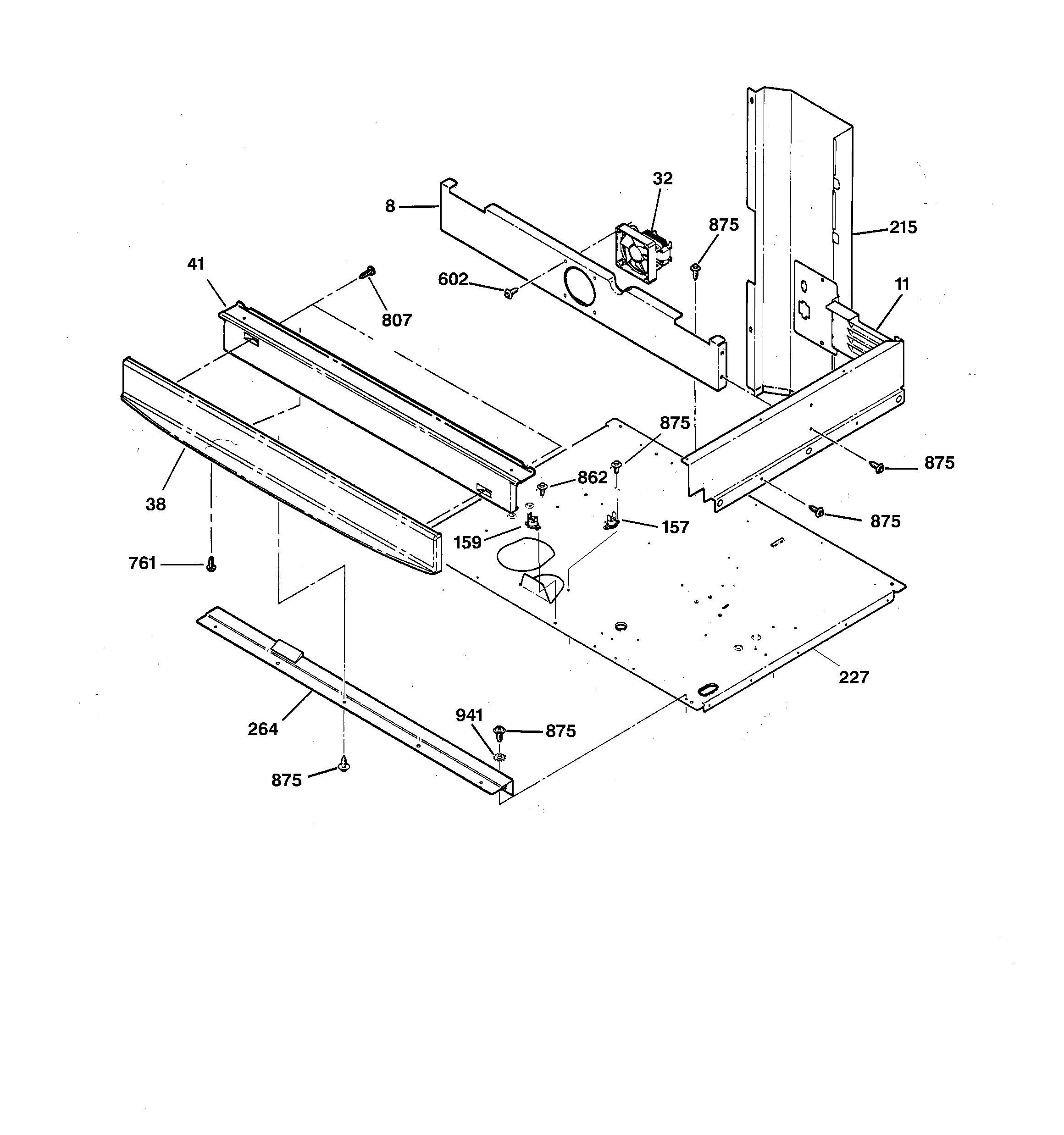 GE JT950AA3AA center spacer diagram