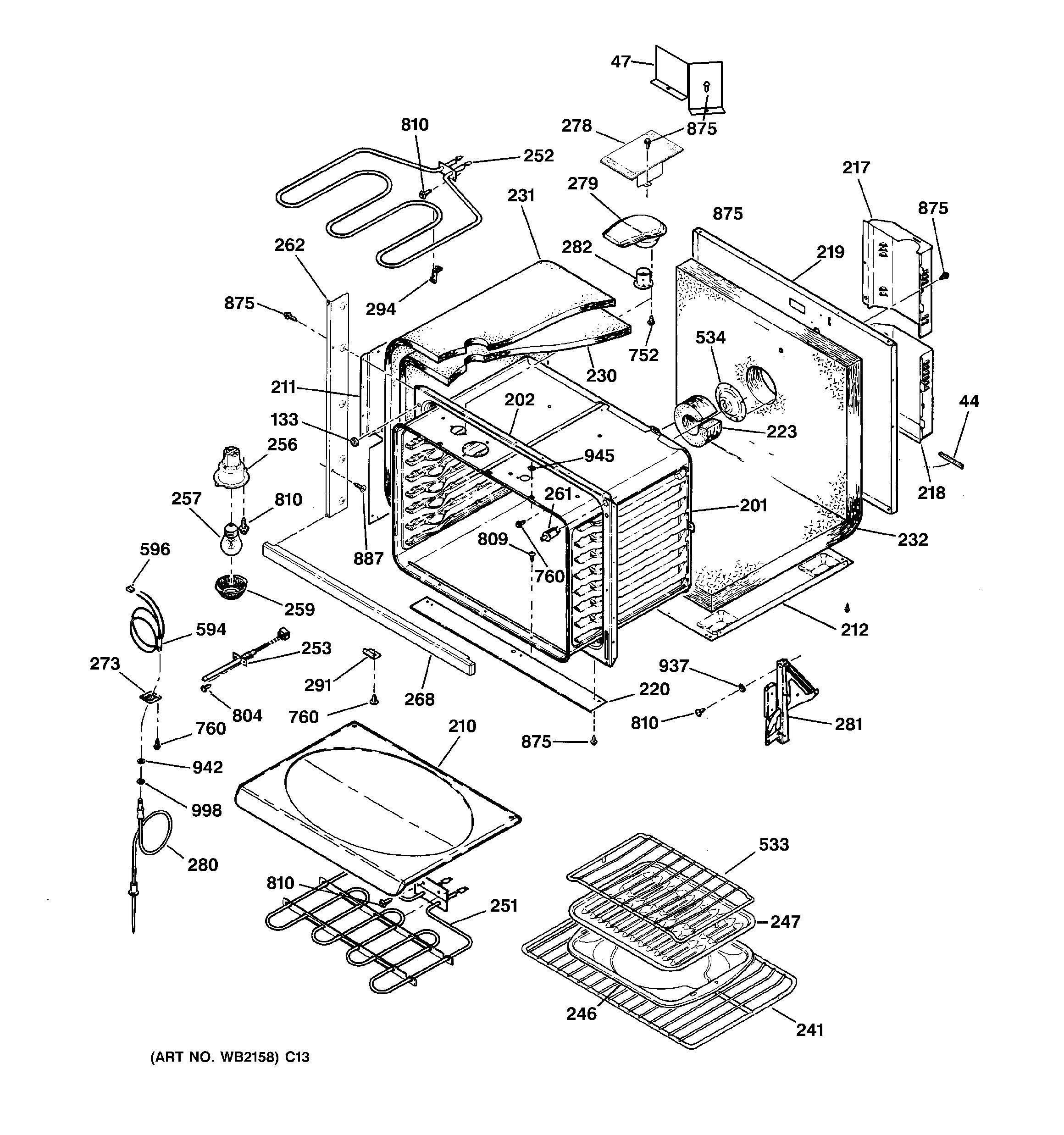 GE JTP18AA3AA body parts diagram