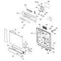 GE GSD3610F00AA escutcheon & door assembly diagram