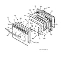 GE JCTP18BA3BB oven door diagram