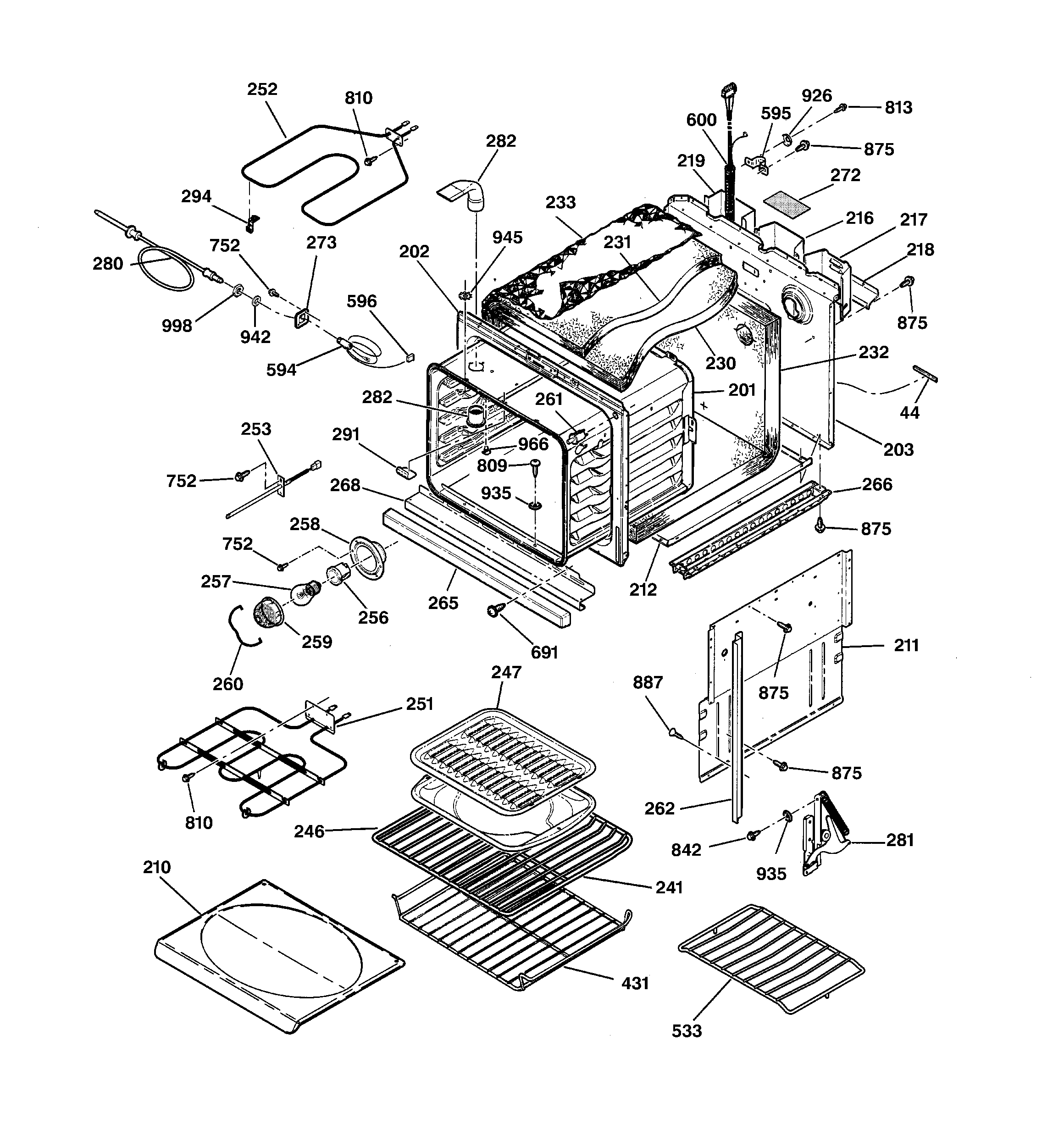 GE JKP18WA3WW body parts diagram