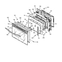 GE JTP95WA3WW oven door diagram
