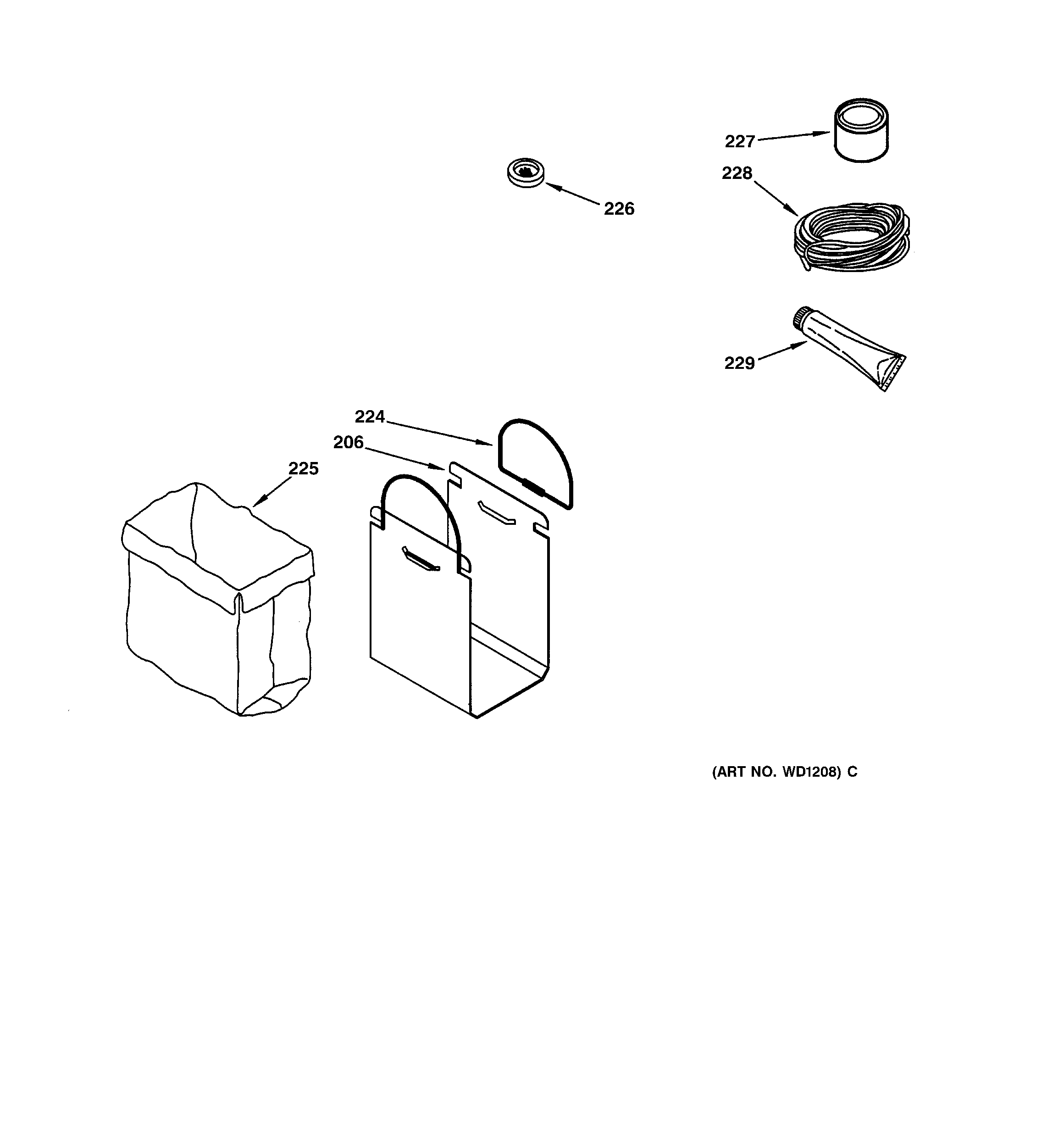 GE GCG1540F0SS accessory parts diagram