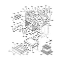 GE JBP66AB4AA body & drawer parts diagram