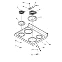 GE JBP24DB4AD cooktop diagram