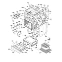 GE JBP24DB4AD body & drawer parts diagram