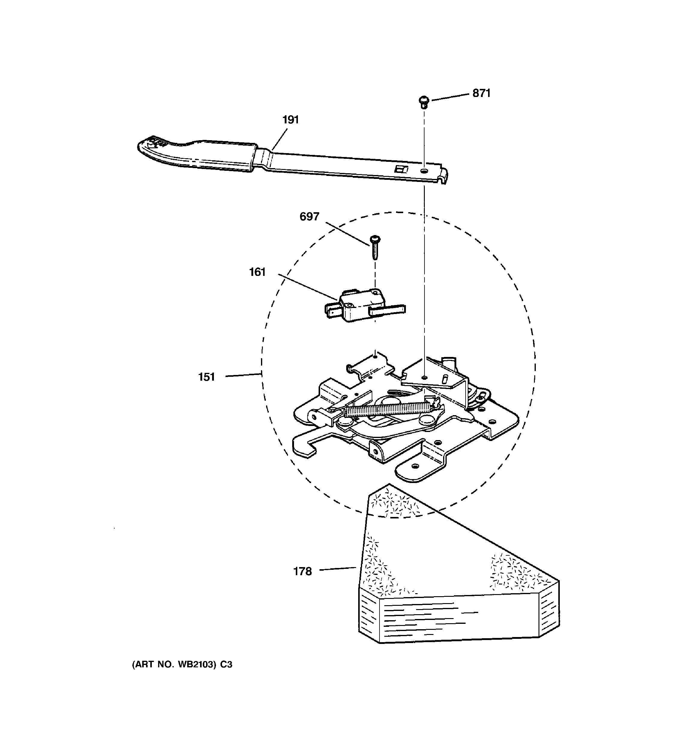 GE JBP26BB4AD door lock diagram