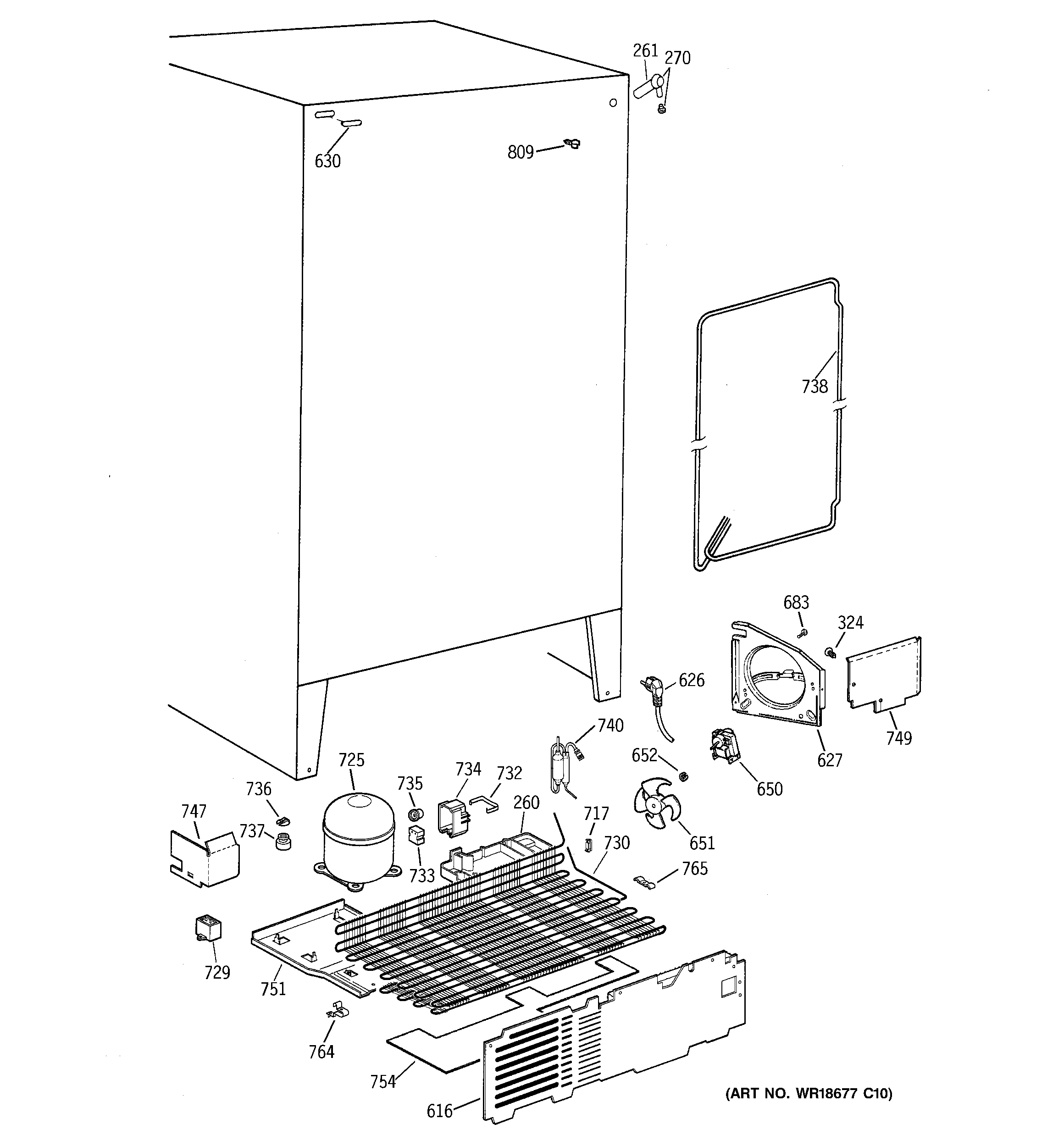 GE TFX25PADABB unit parts diagram