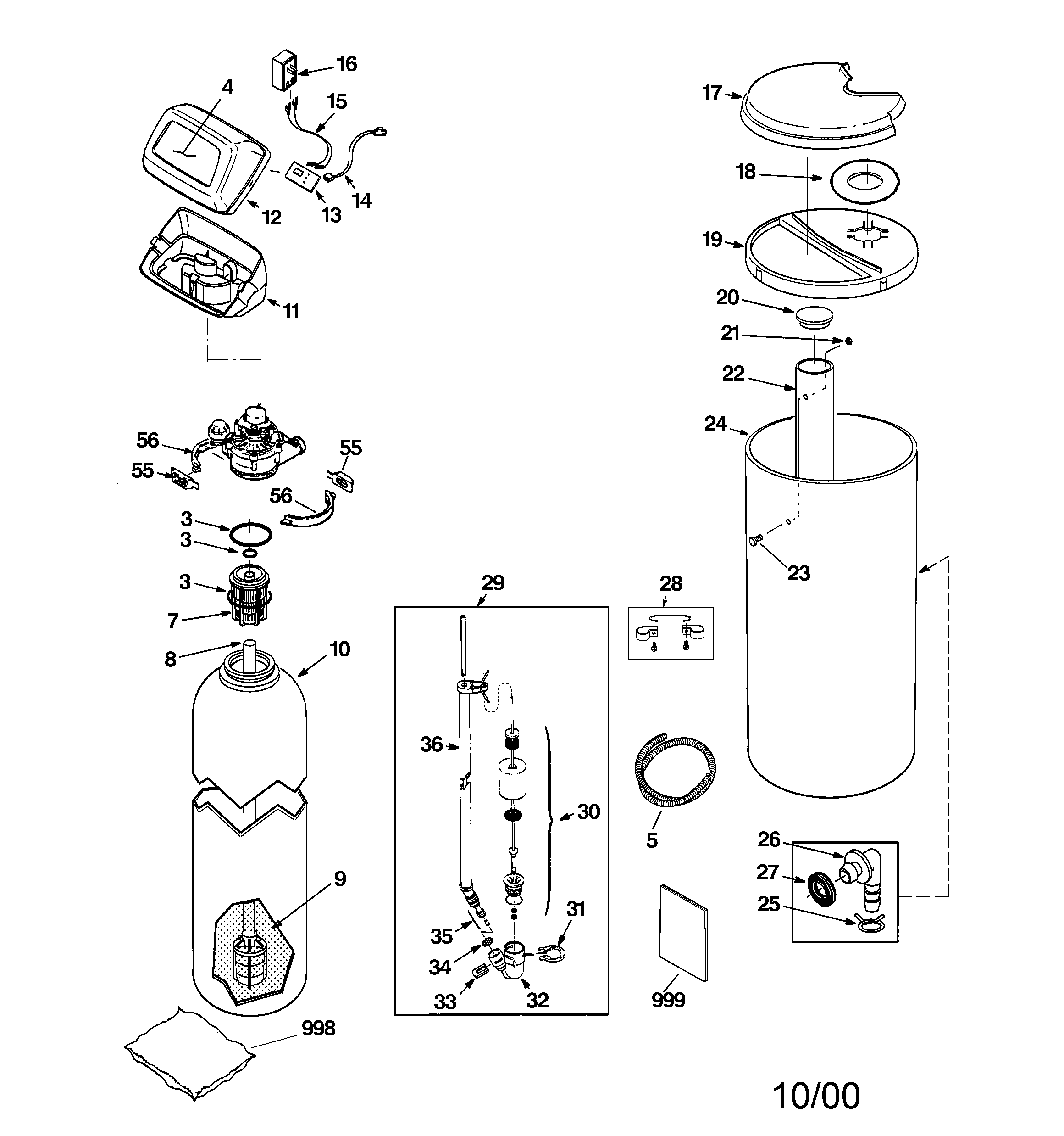 GE GXSF39B01 body parts diagram