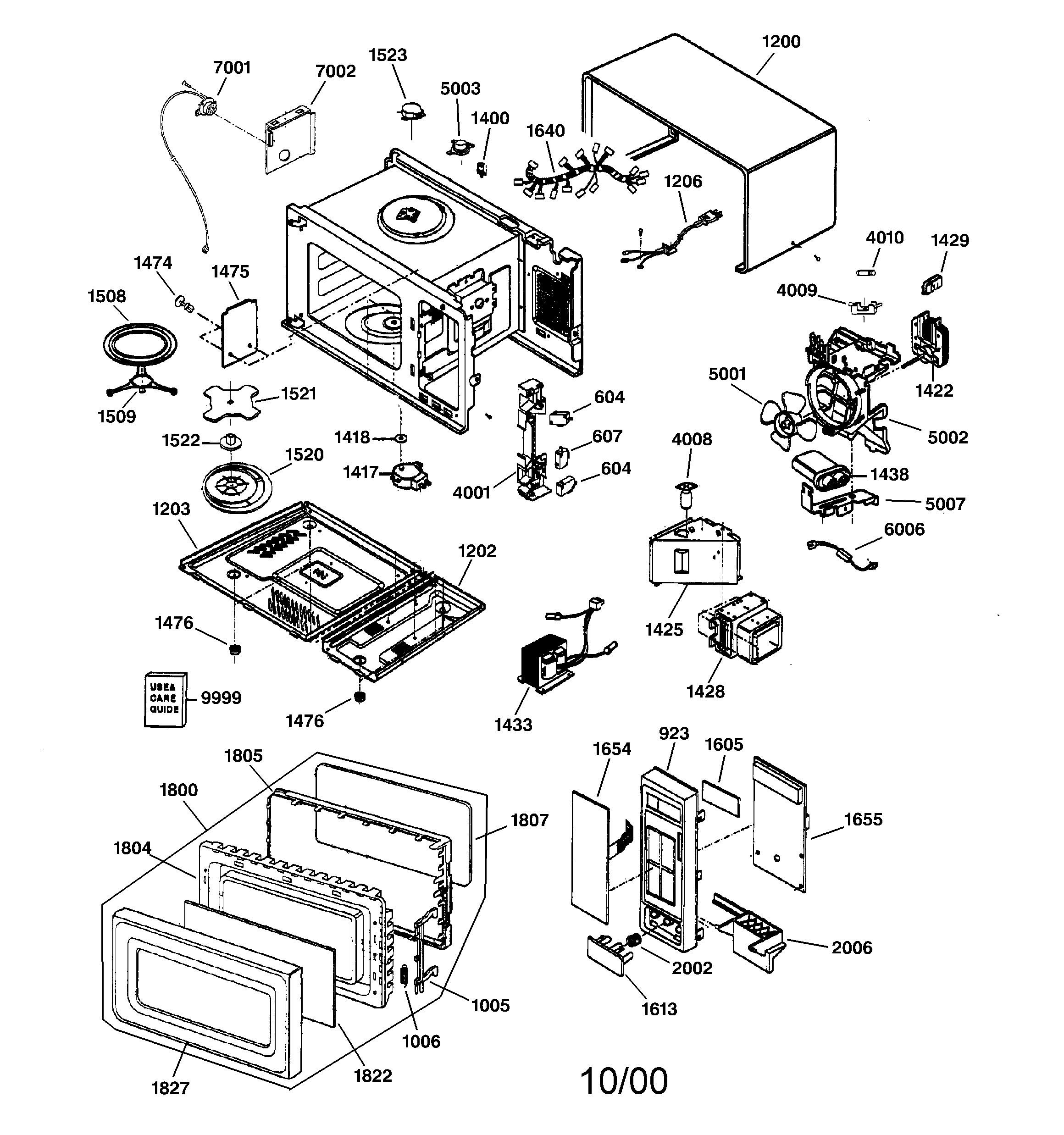 GE JE1860WB001 microwave diagram