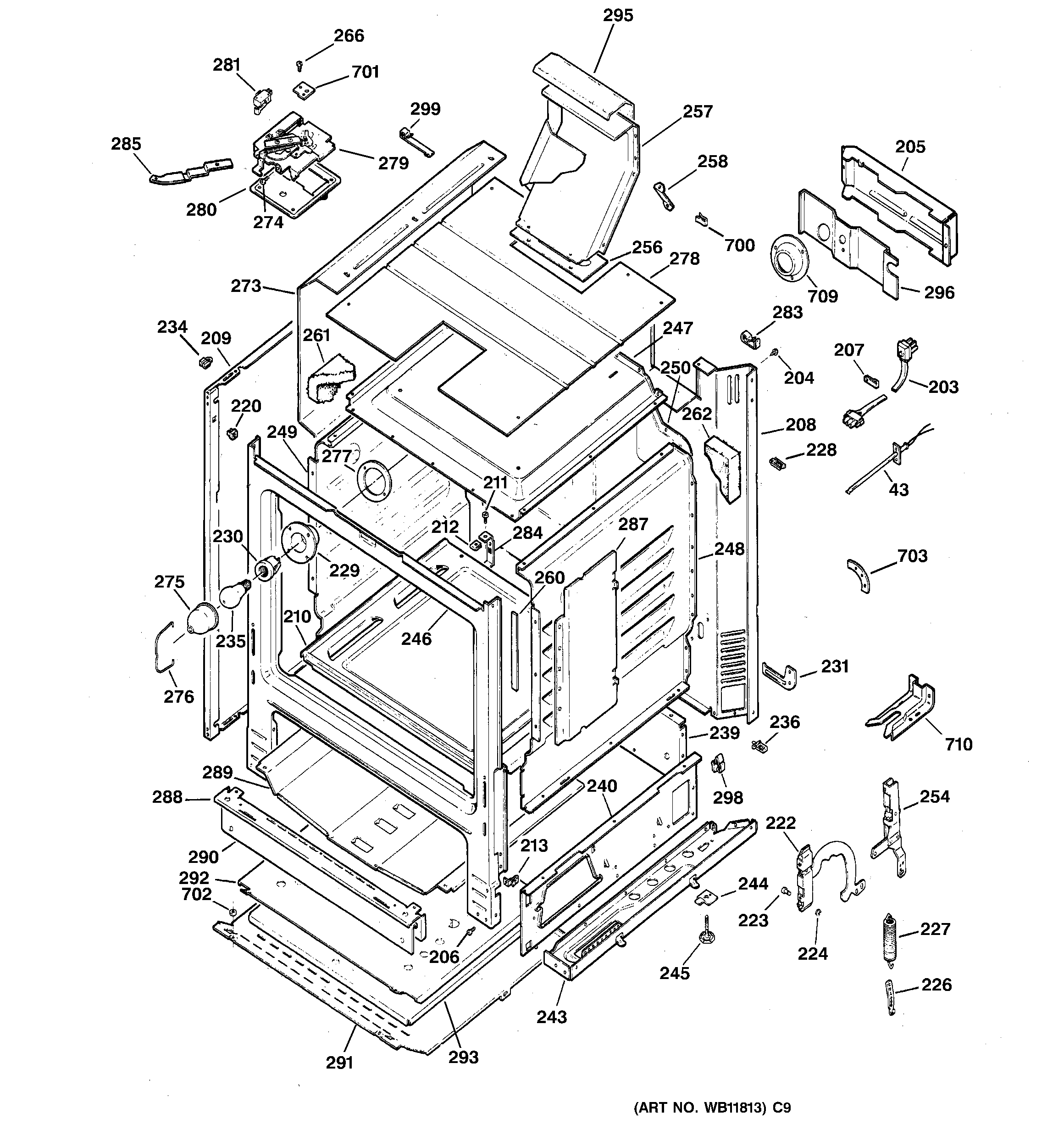 GE JGBP24BEA4AD body parts diagram