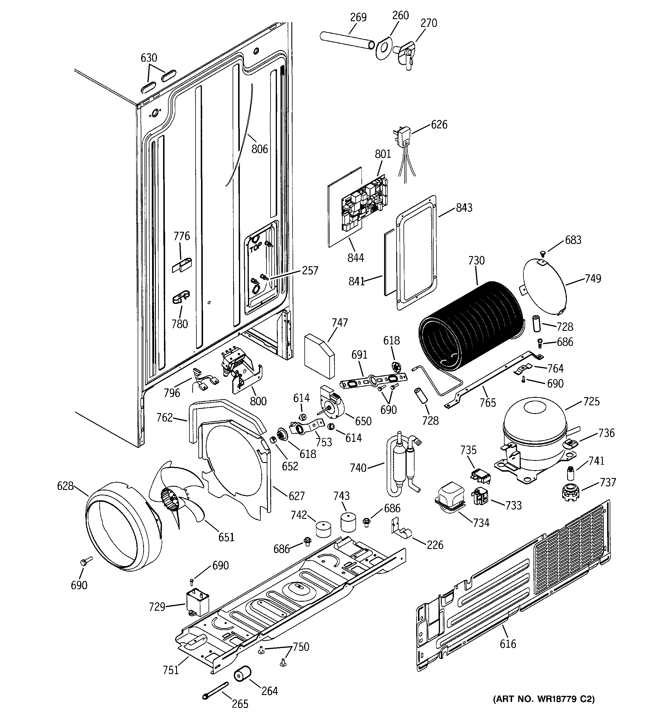 GE GSS22JEMAWW unit parts diagram