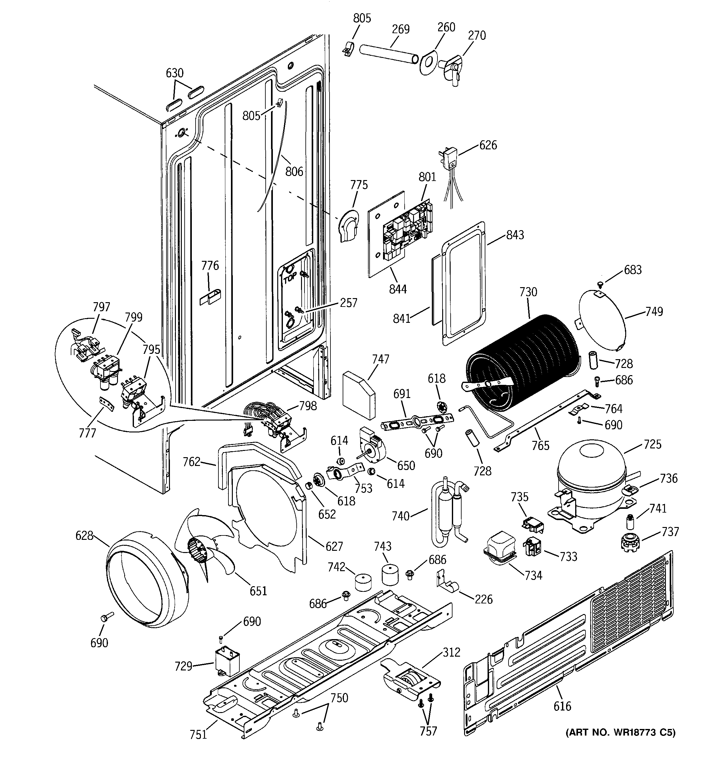 GE GSS25SGMABS unit parts diagram