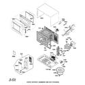 GE JES636WD001 microwave parts diagram