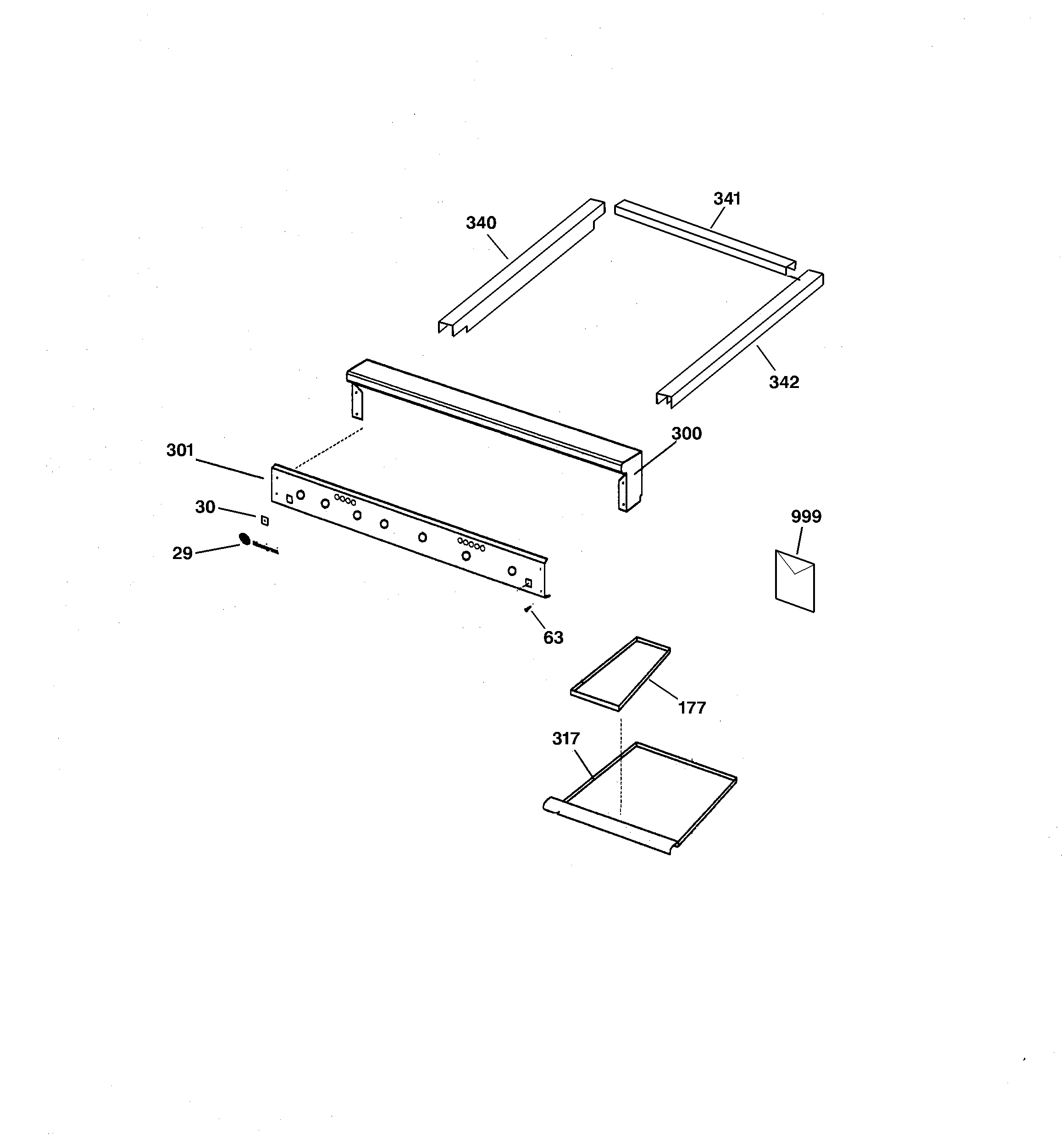GE ZGU36N4RD1SS escutcheon & trim diagram