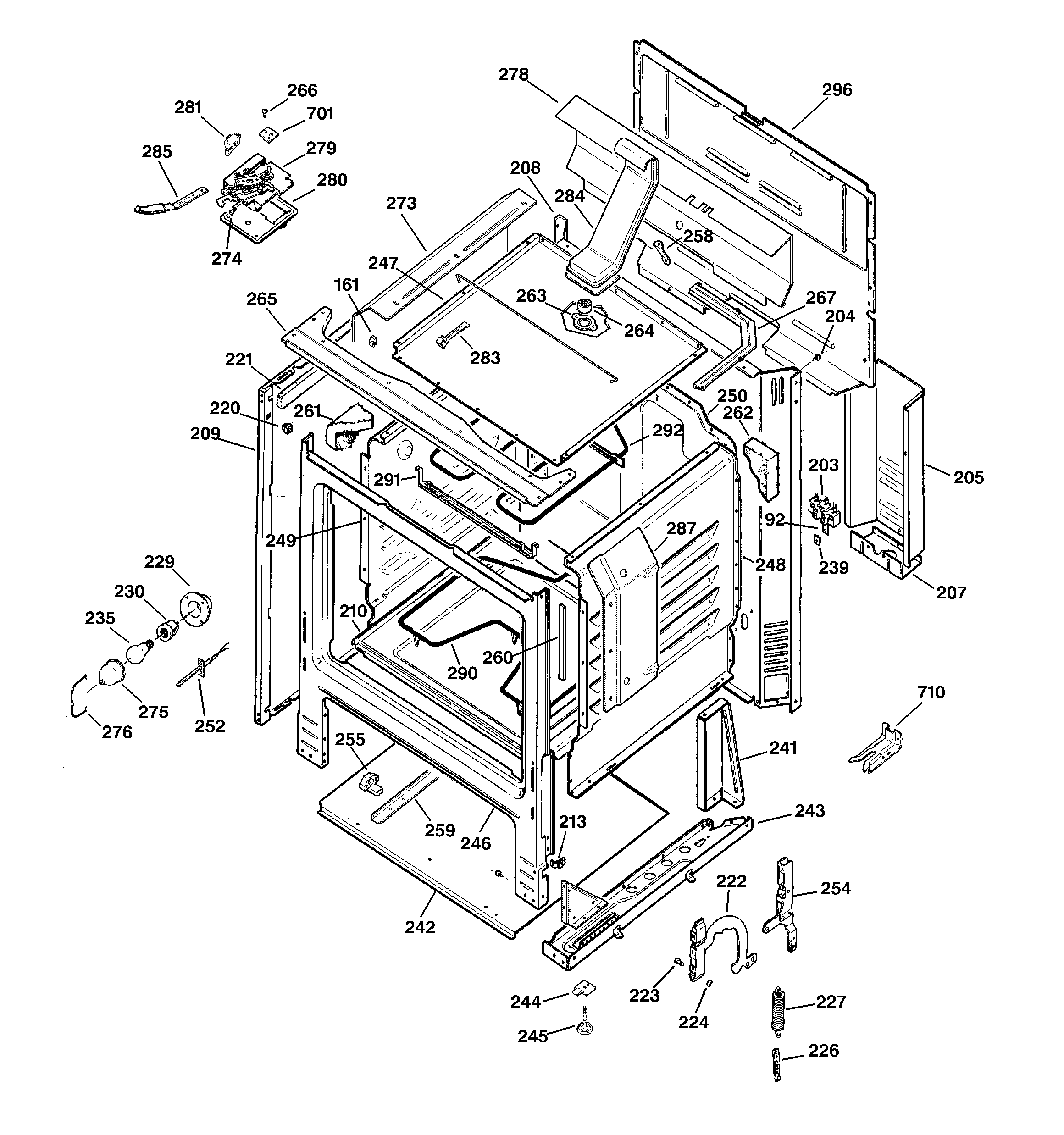 GE JBP62BD1CT body parts diagram