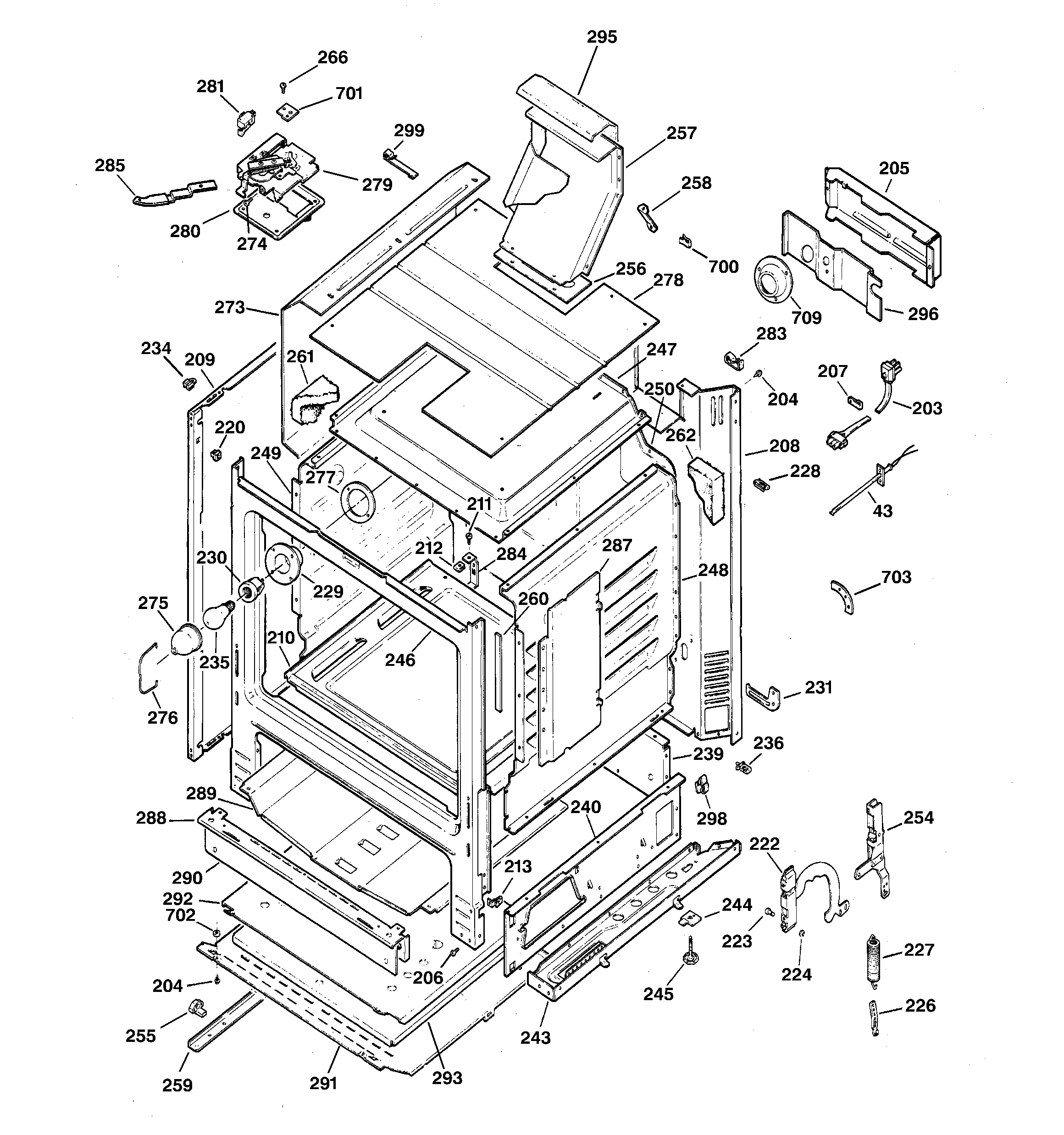 GE EGR3000ED0BB body parts diagram