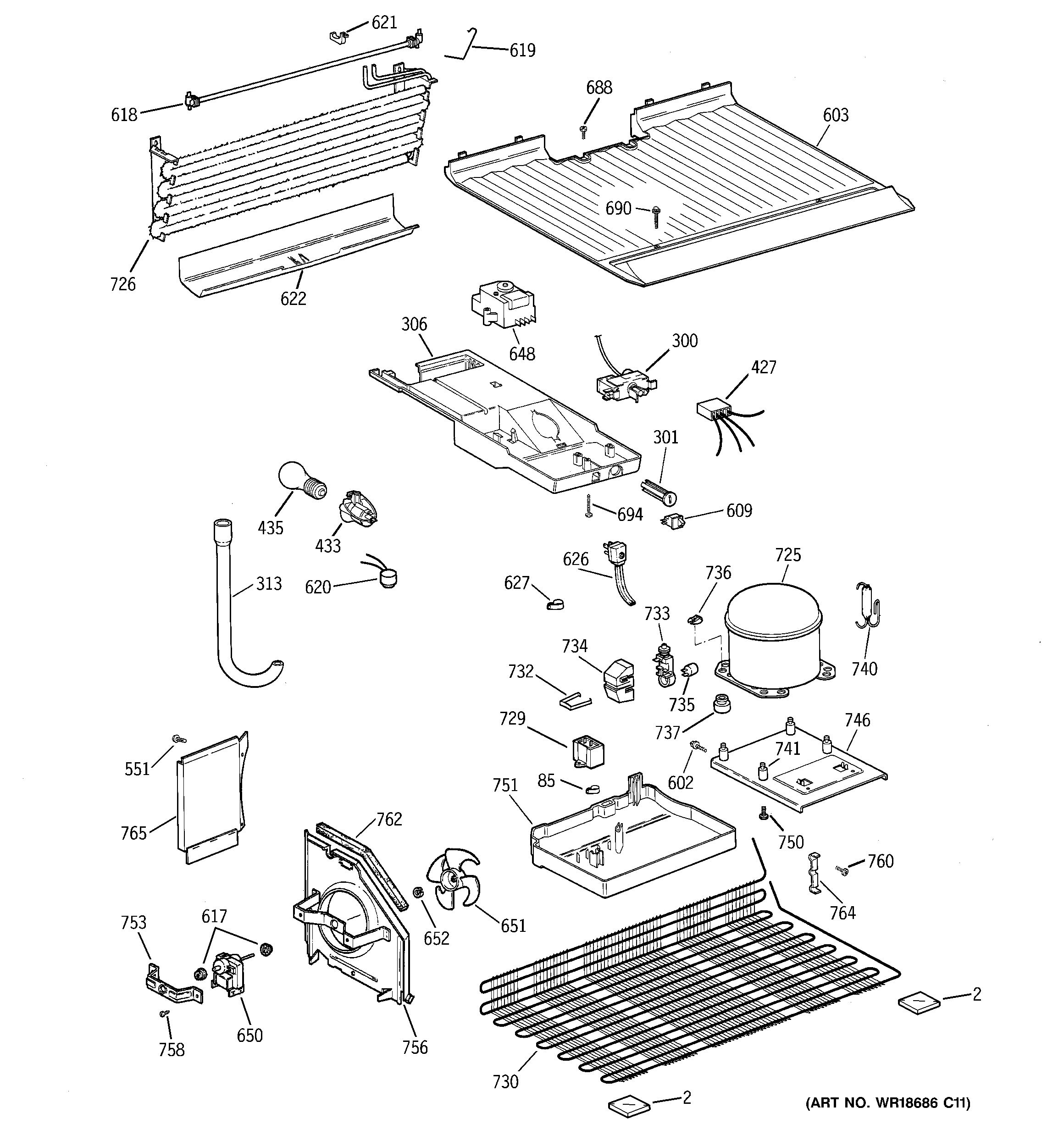 GE GTS15BBMBRCC unit parts diagram