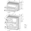 GE GTG16FBMCRWW doors diagram
