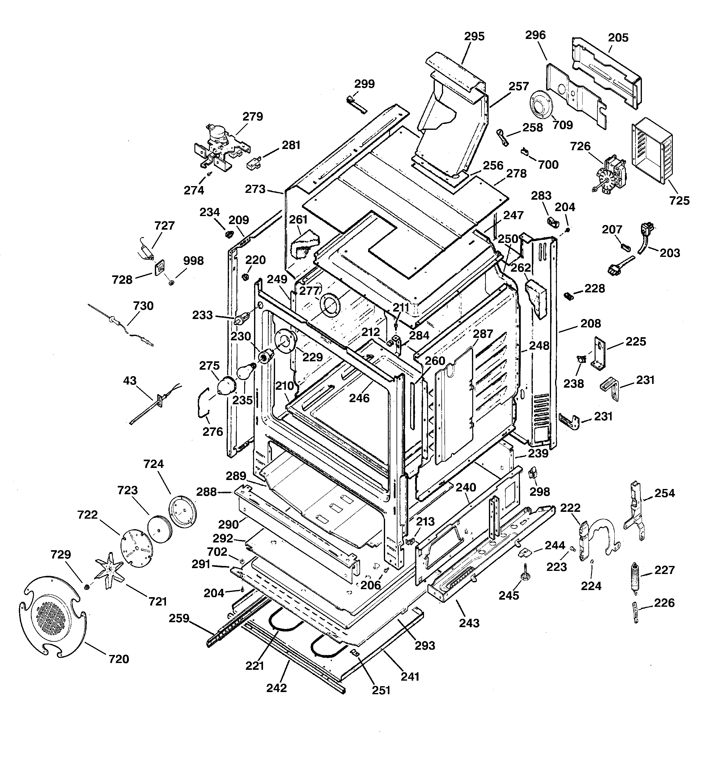 GE JGB910WEC1WW body parts diagram