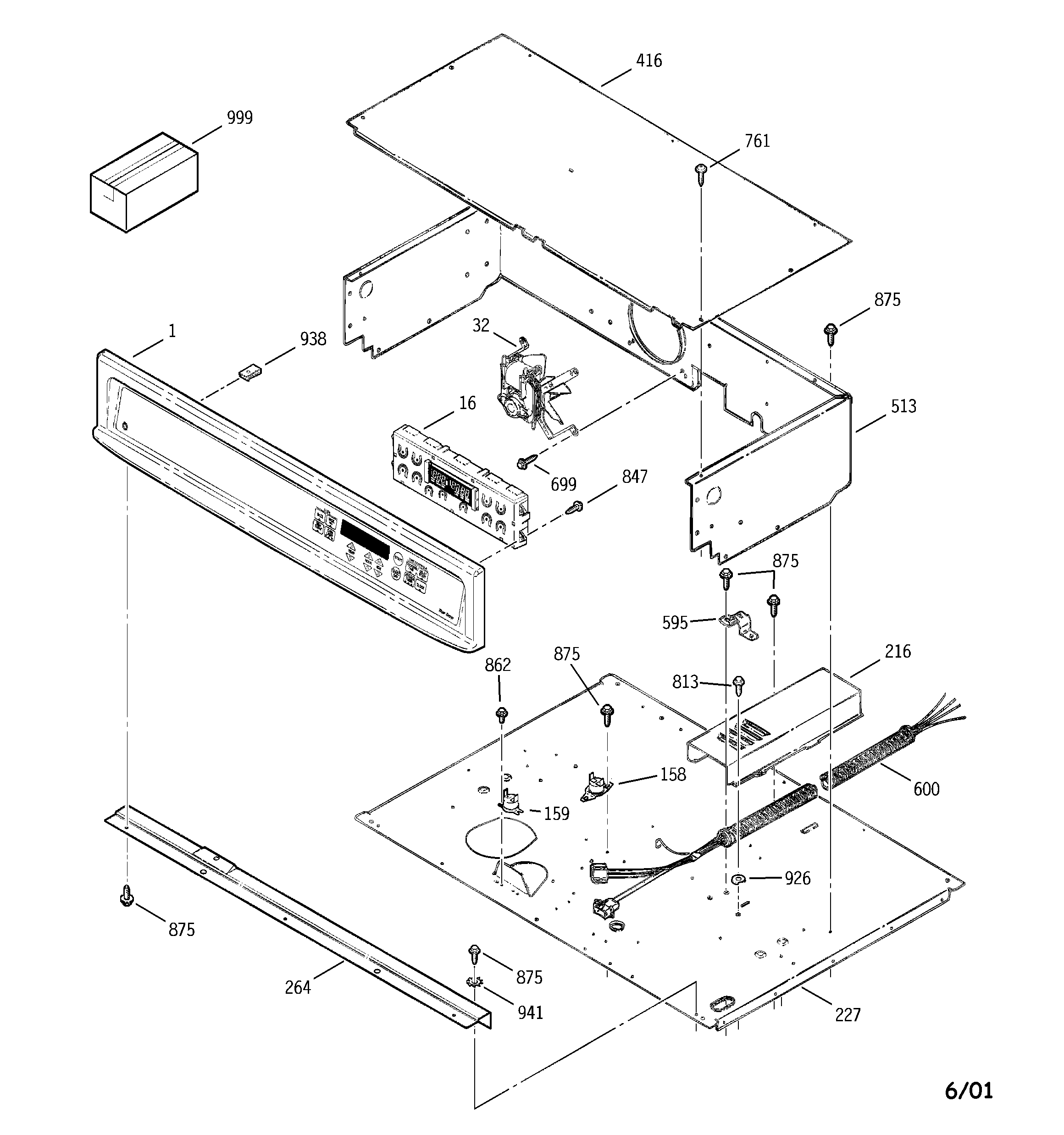 GE JTP15BA4BB control panel diagram
