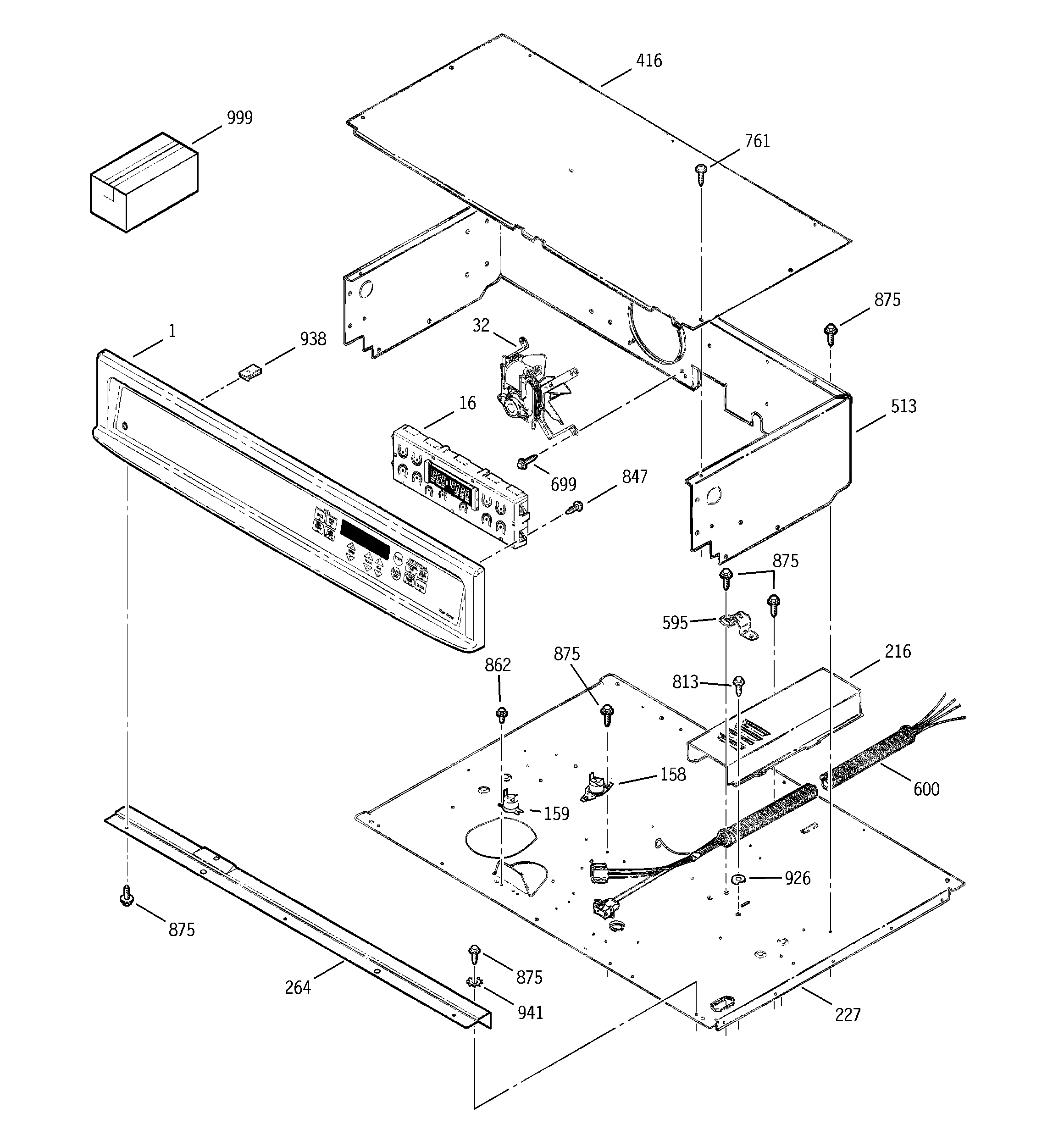 GE JTP15AA5AA control panel diagram
