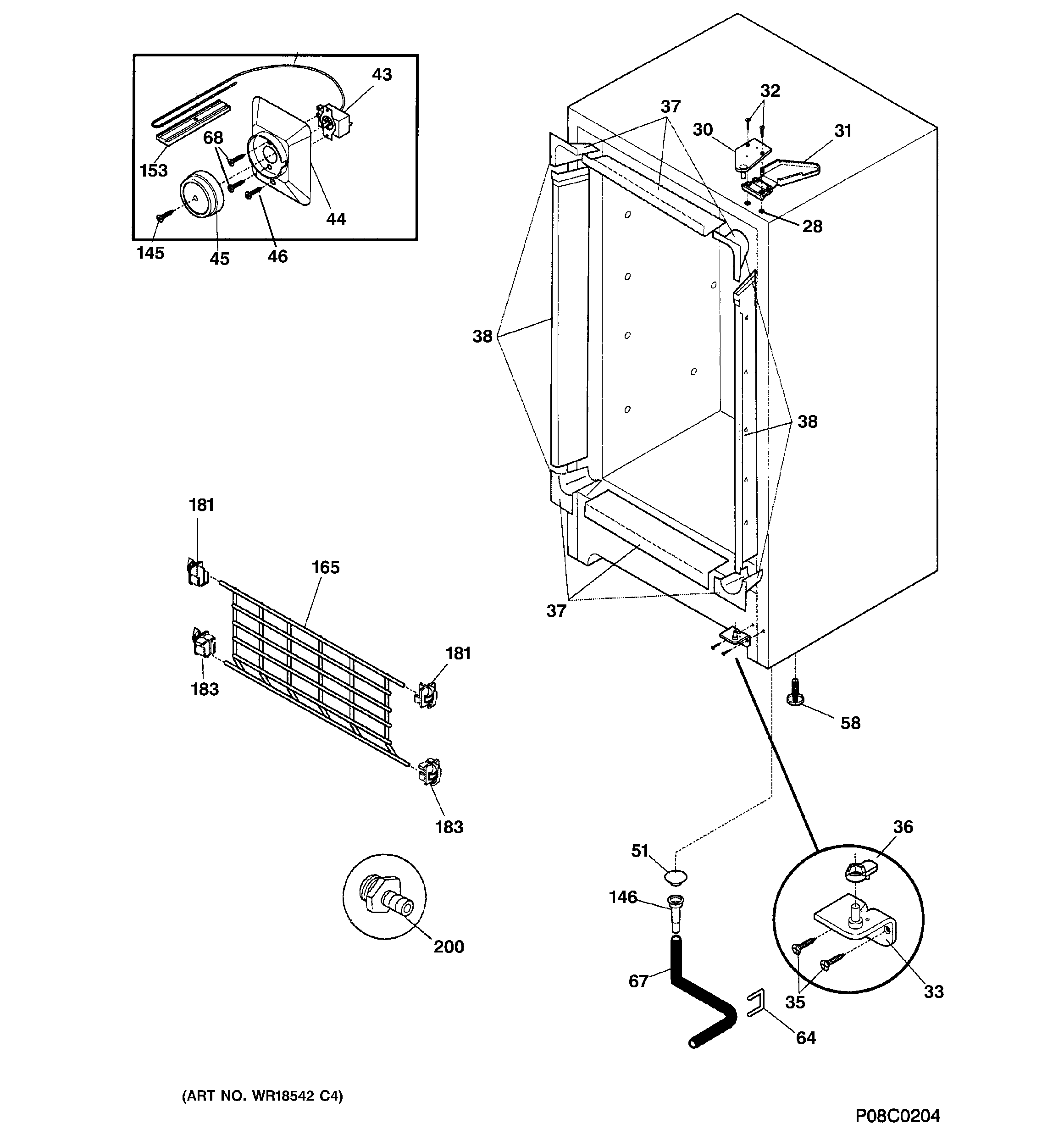 GE FUM9SMARWH cabinet diagram