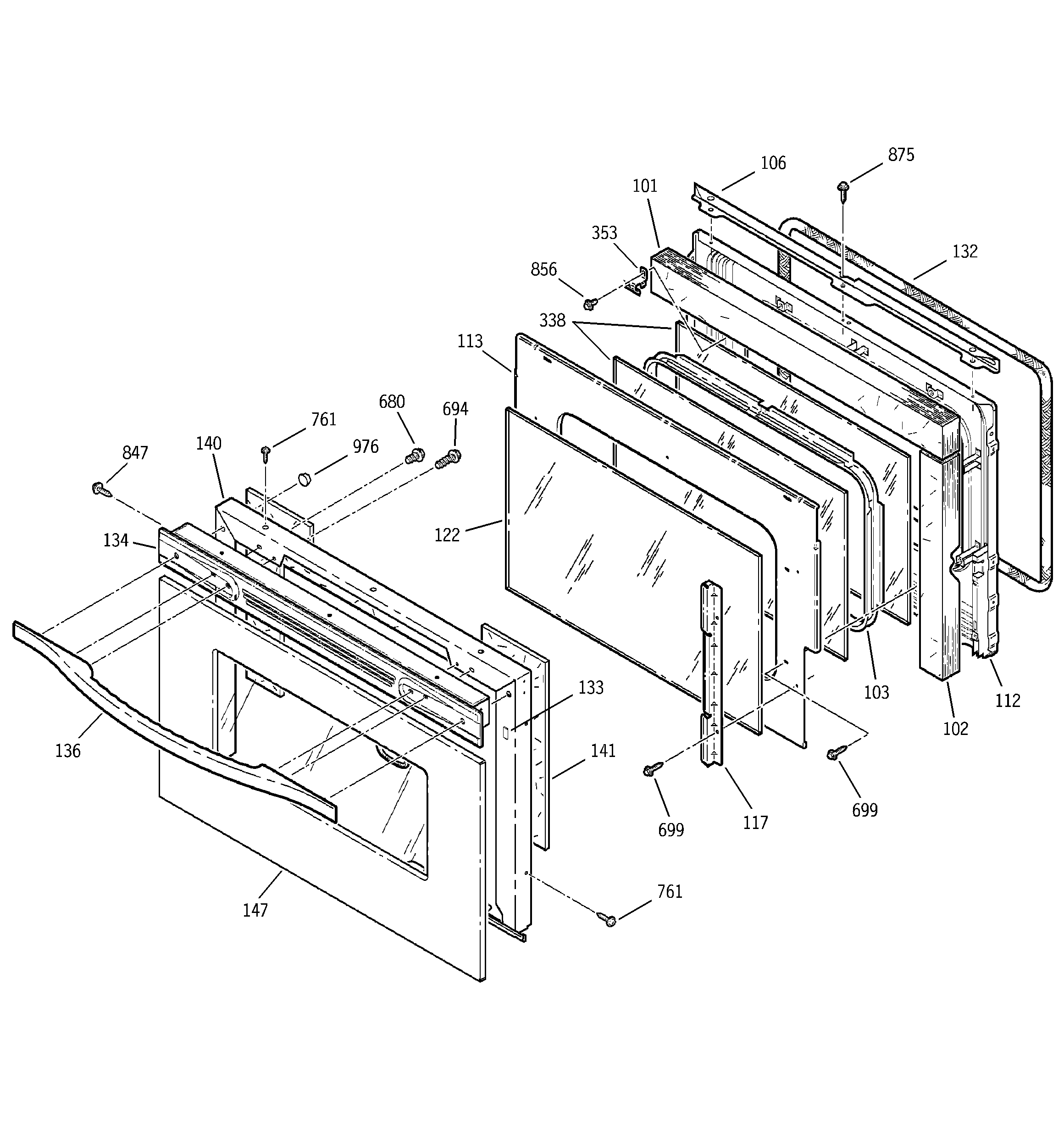 GE JTP17SC2SS door diagram
