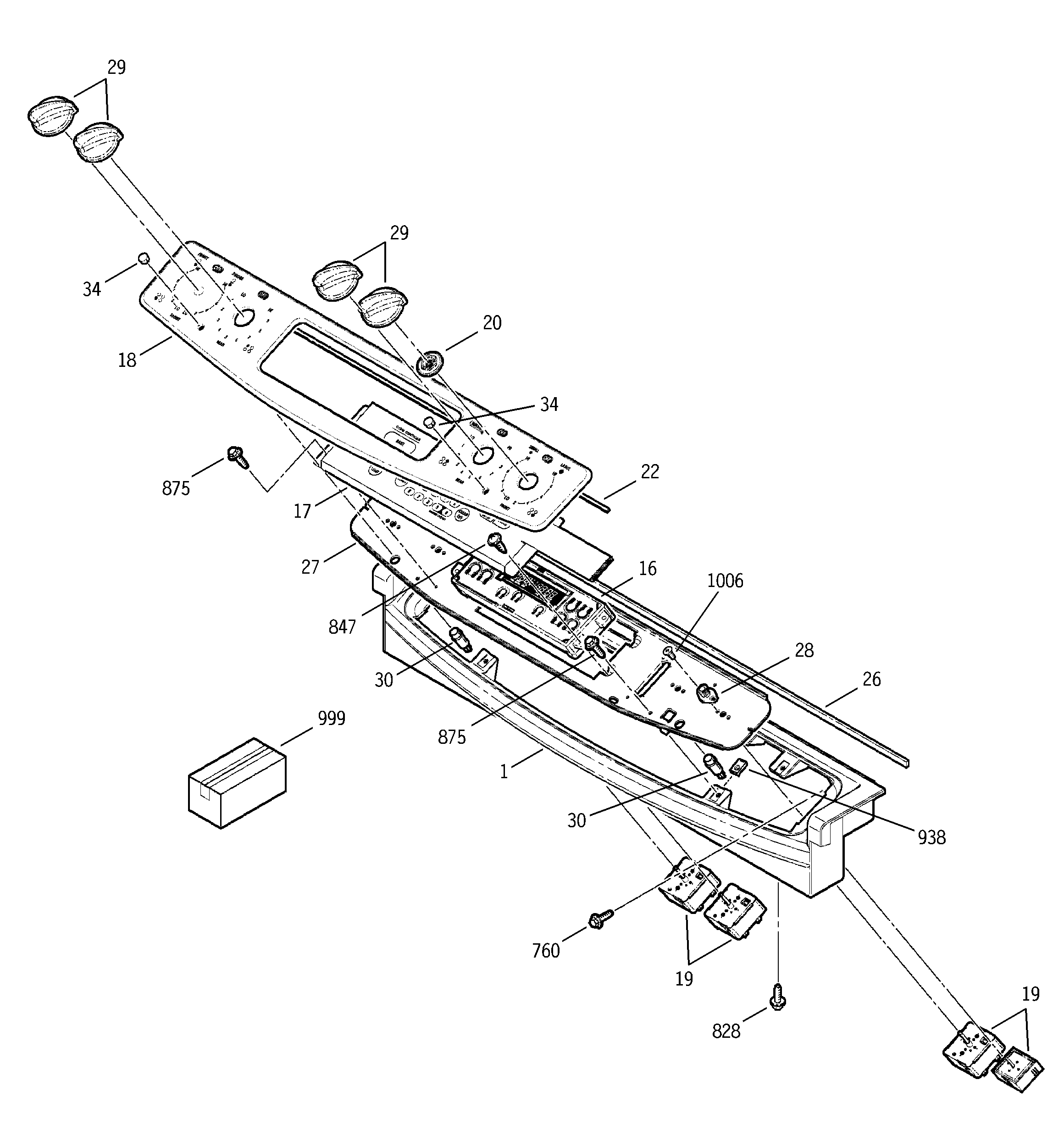 GE JDP46BD2BB control panel diagram