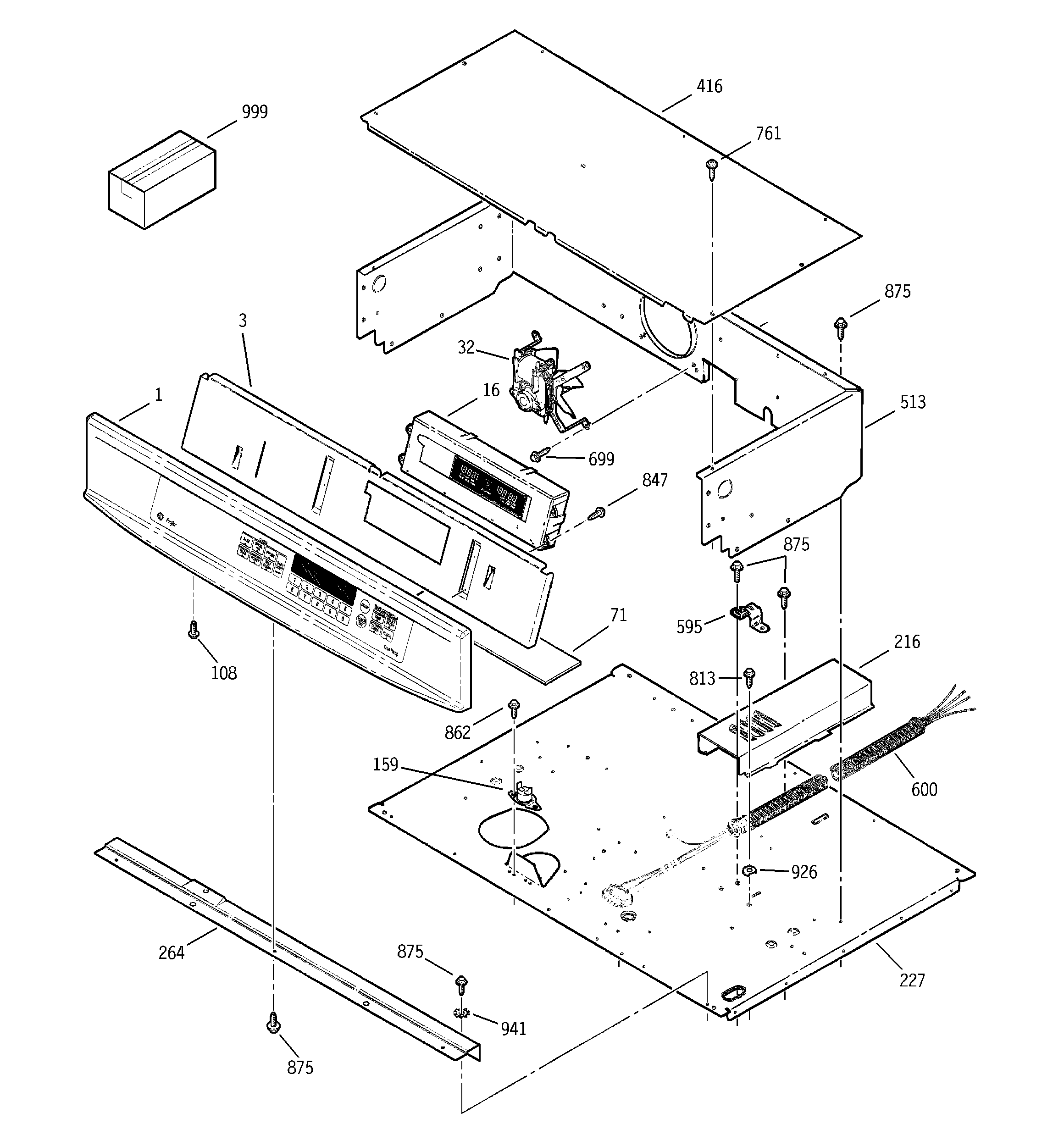 GE JCTP18WA4WW control panel diagram