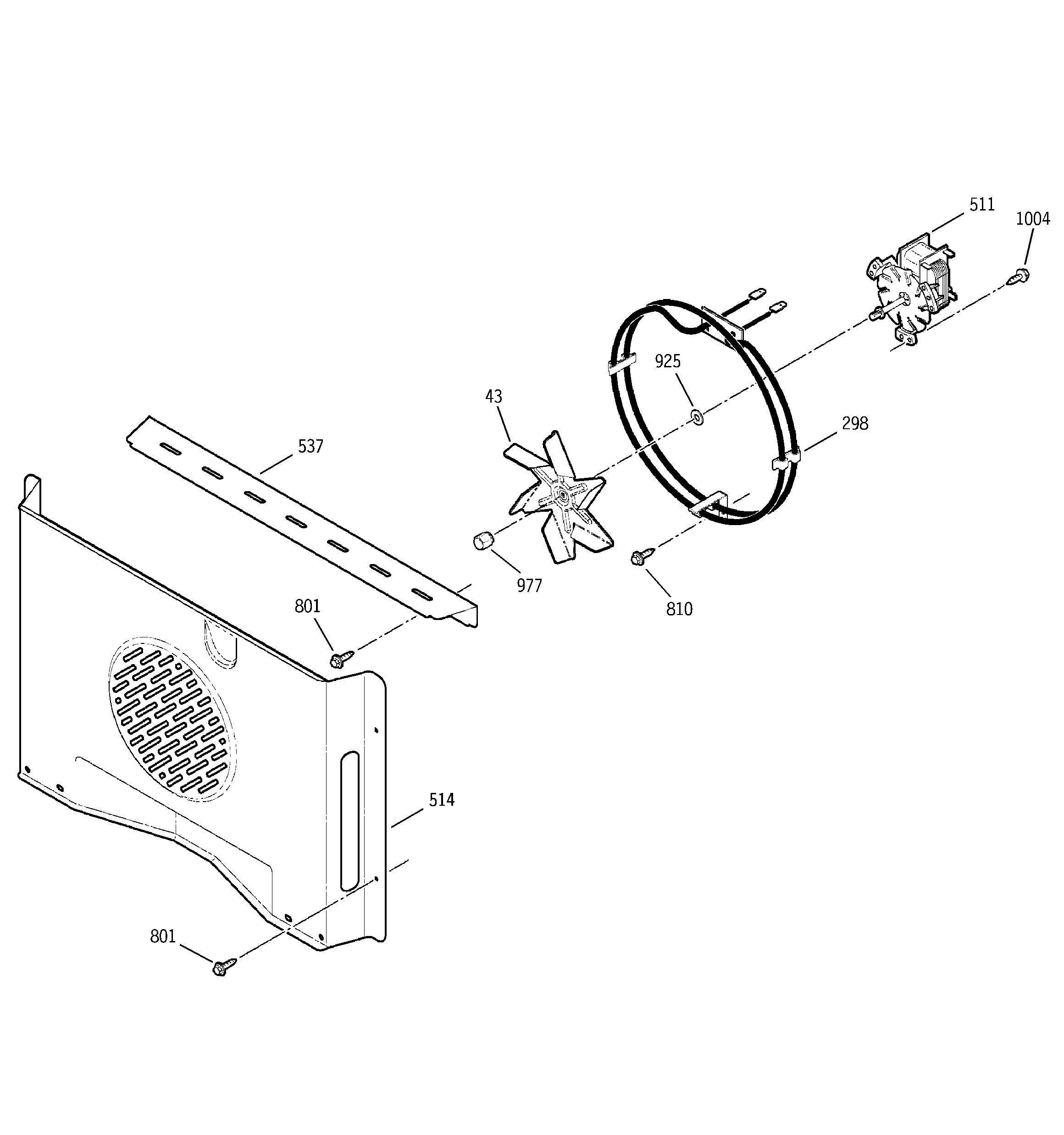GE JCTP18WA4WW convection fan diagram