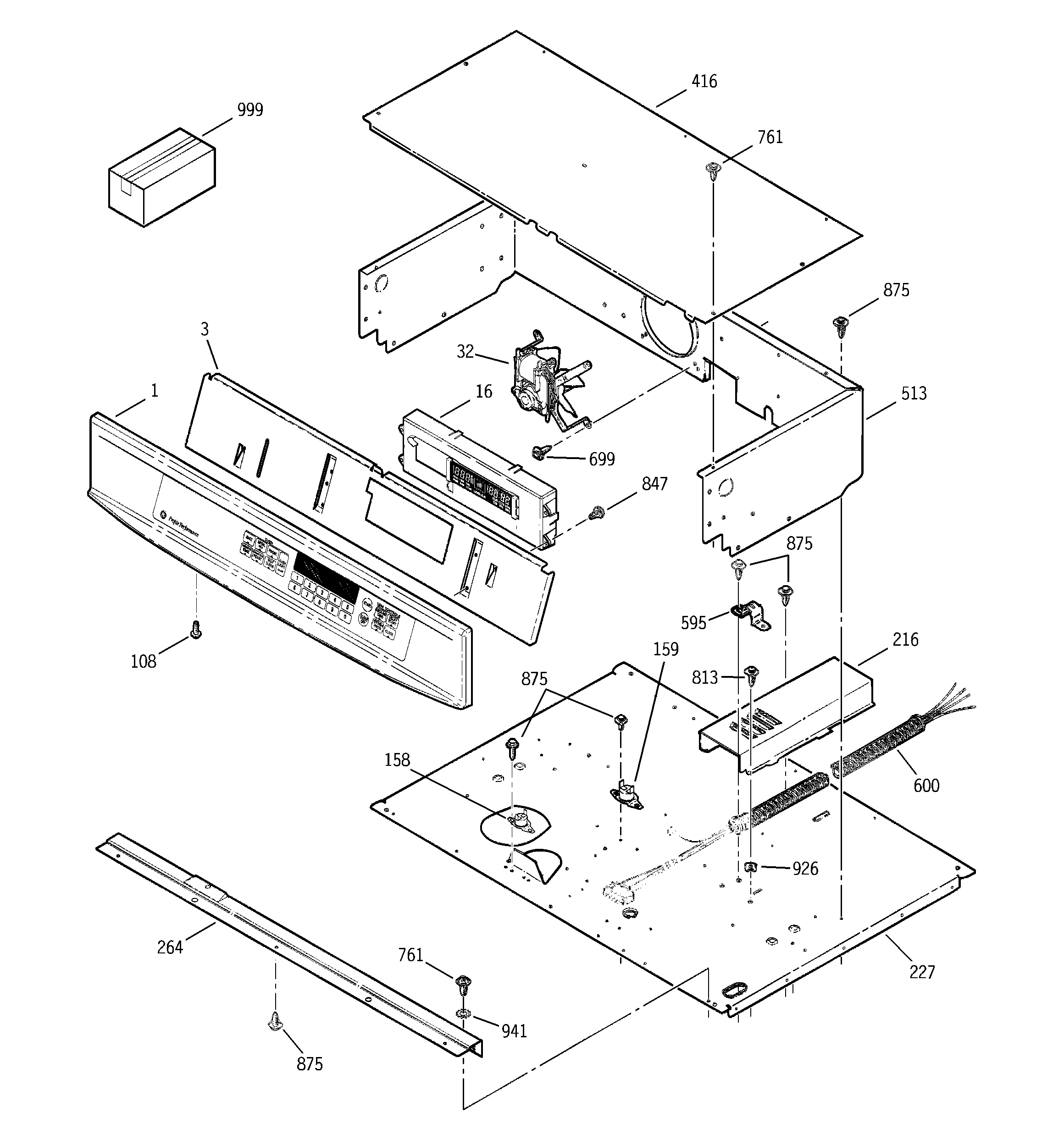 GE JT910WA5WW control panel diagram