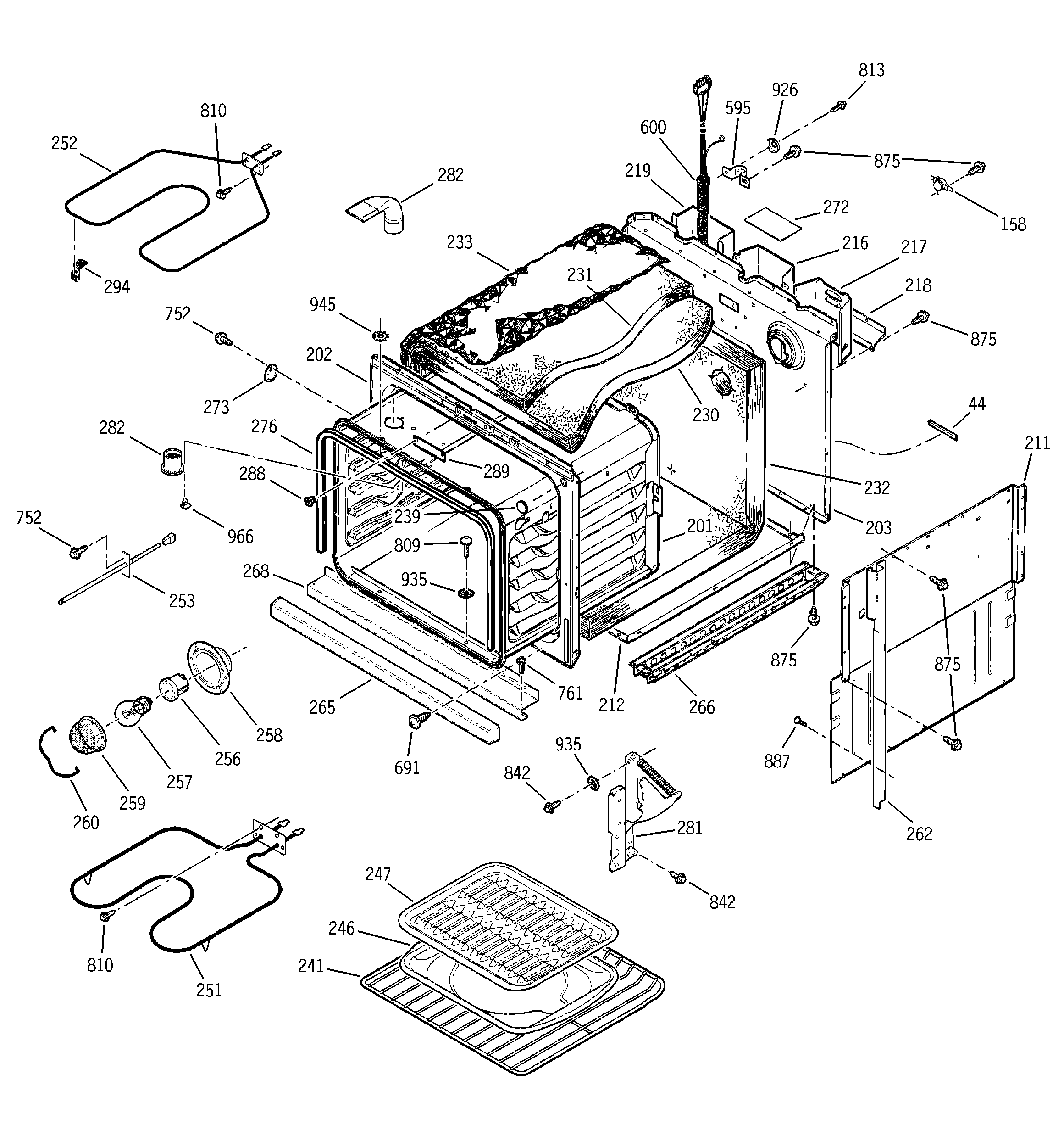 GE JKS05BA3BB body parts diagram