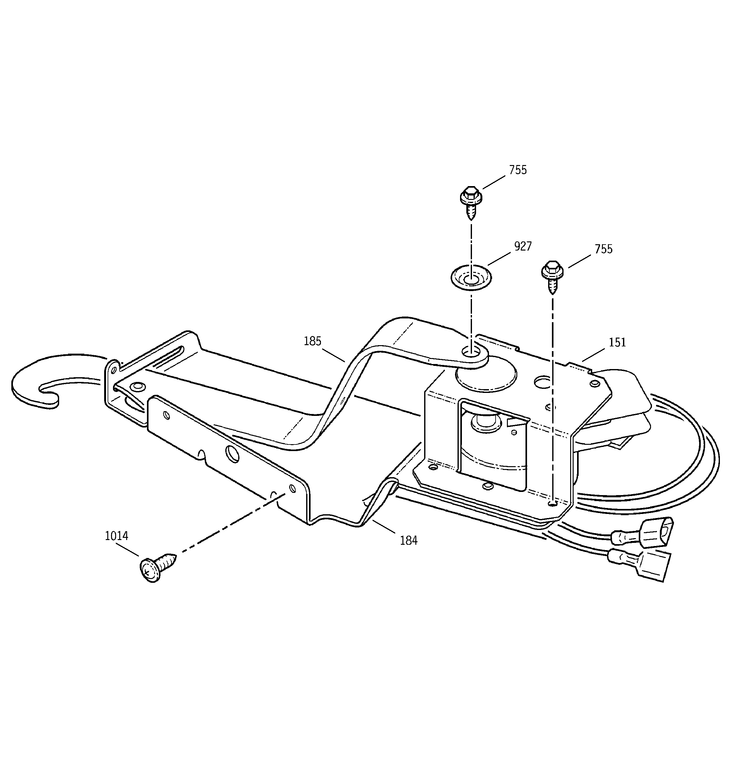 GE JKP56BA3BB door lock diagram