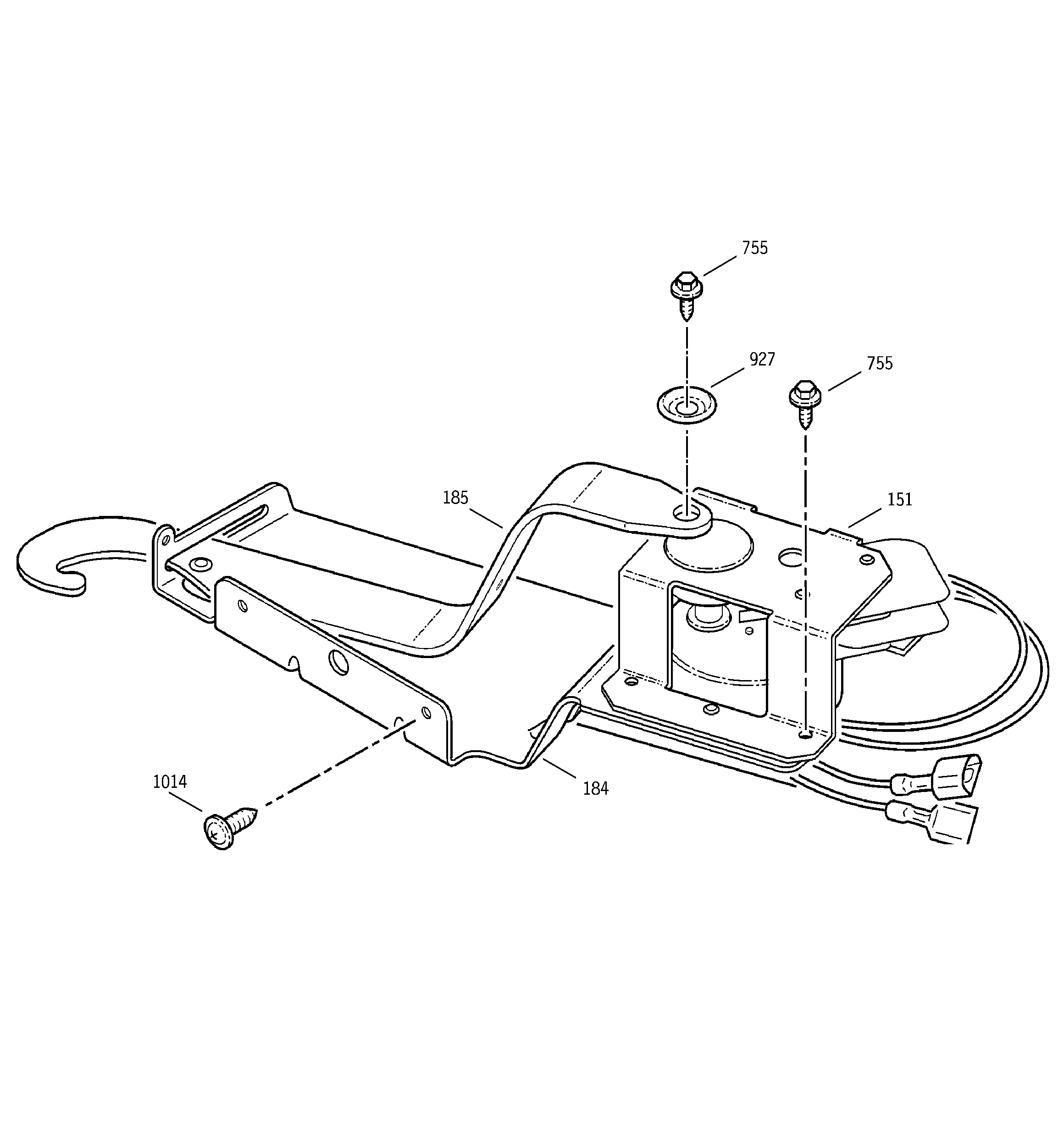 GE JKP15WA3WW door lock diagram