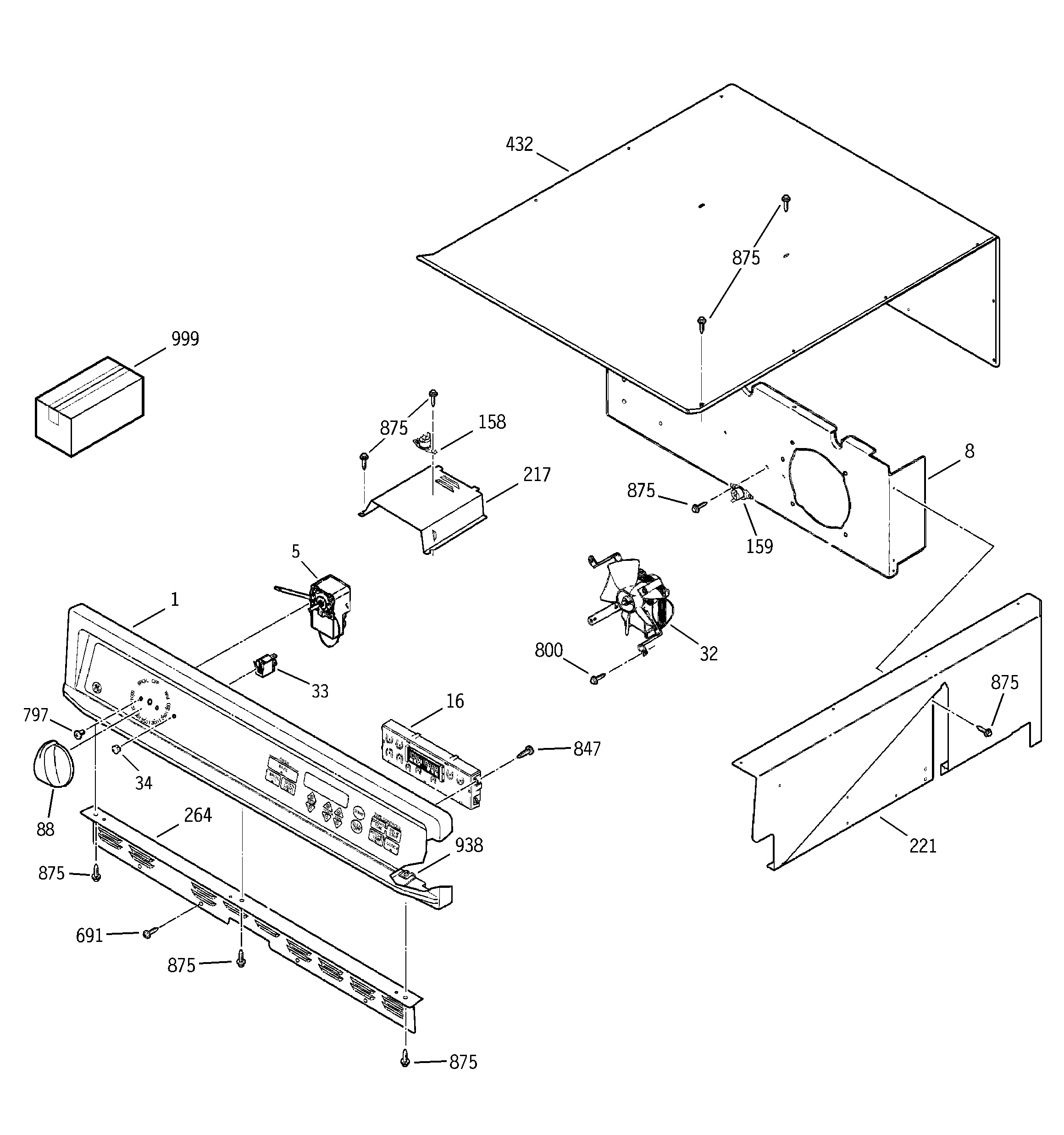 GE JKP27WA3WW control panel diagram