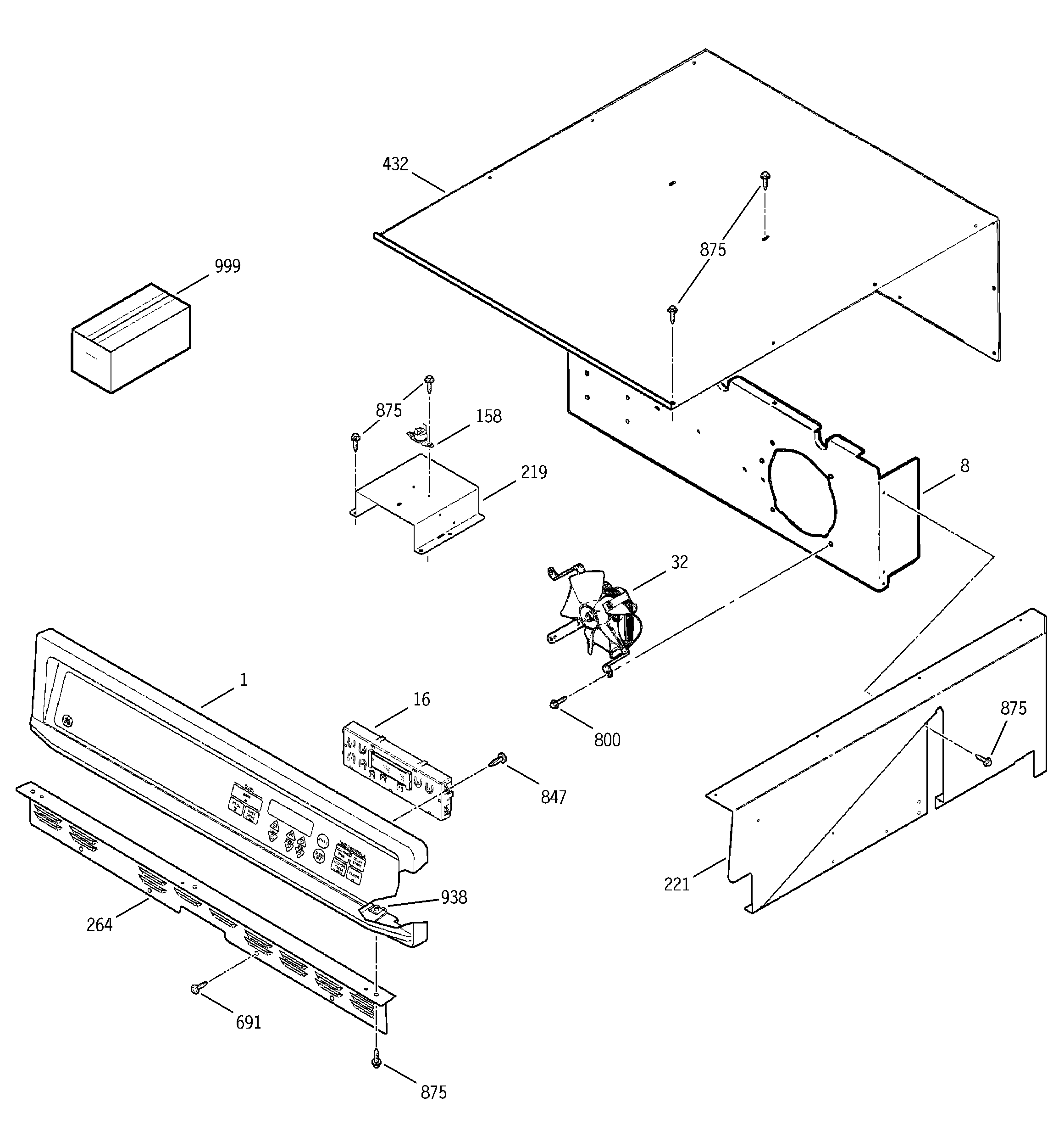 GE JCKS05BA3BB control panel diagram
