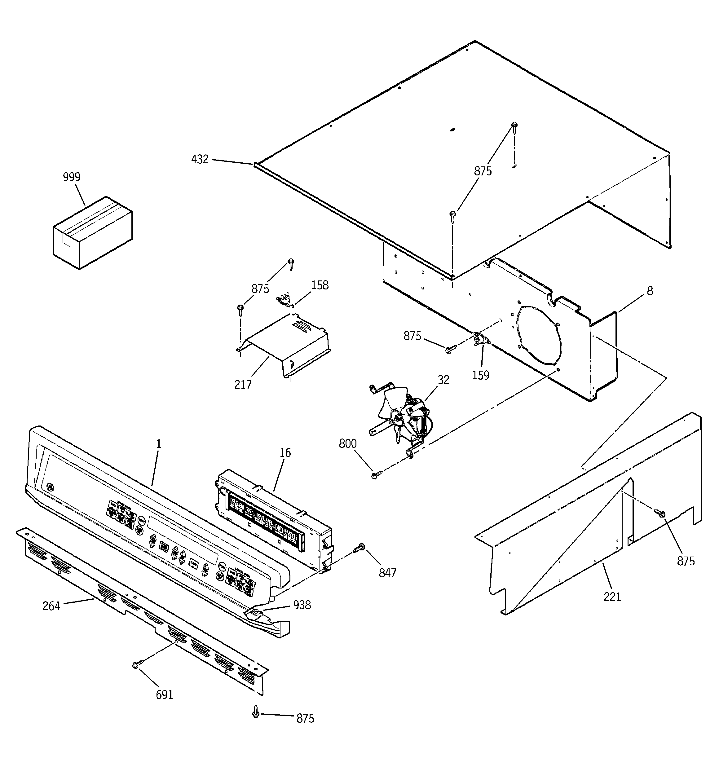 GE JKP45WA3WW control panel diagram