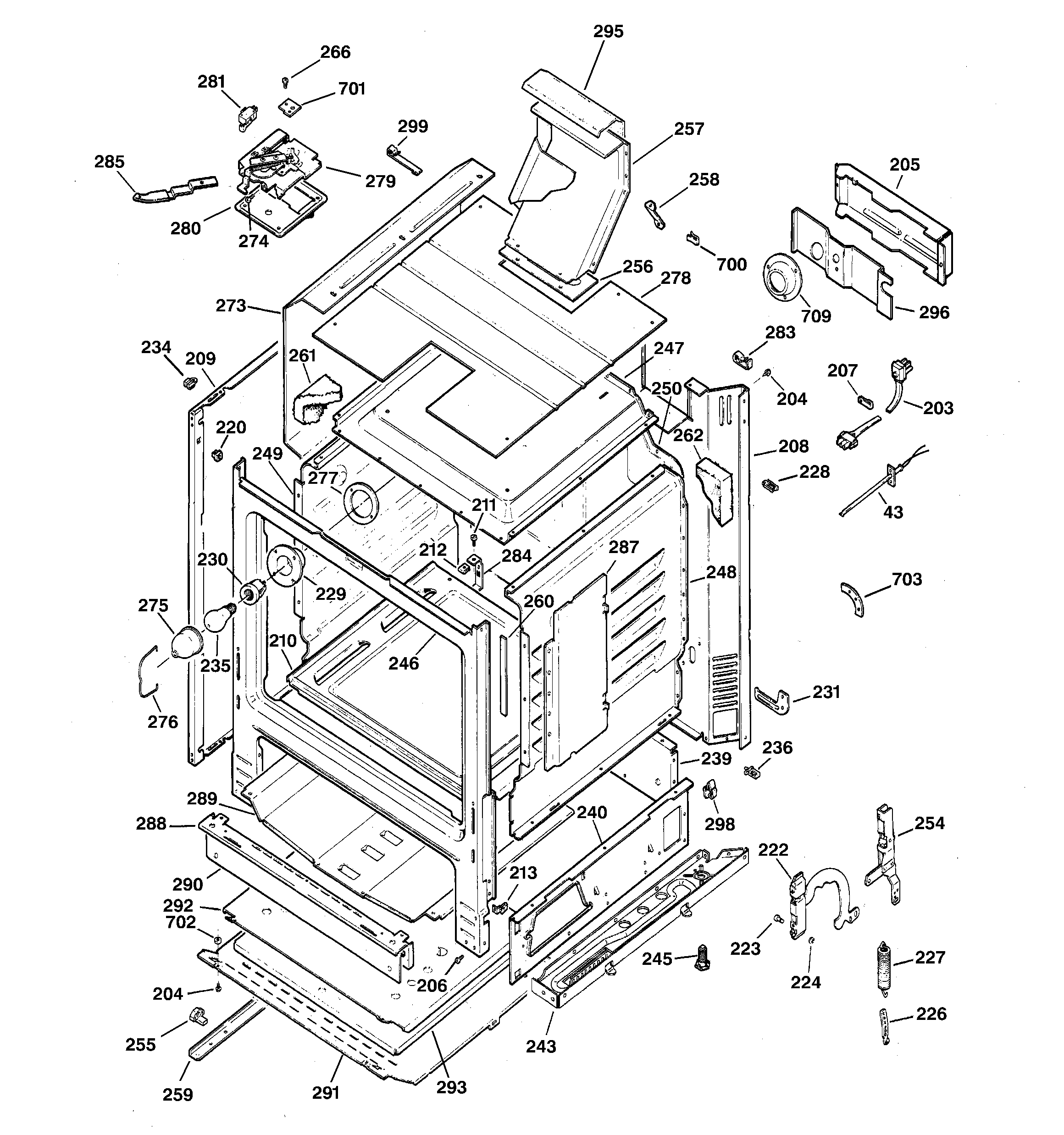 GE JGBP28BEA6WH body parts diagram