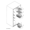 GE PSS27MGMBWW freezer shelves diagram