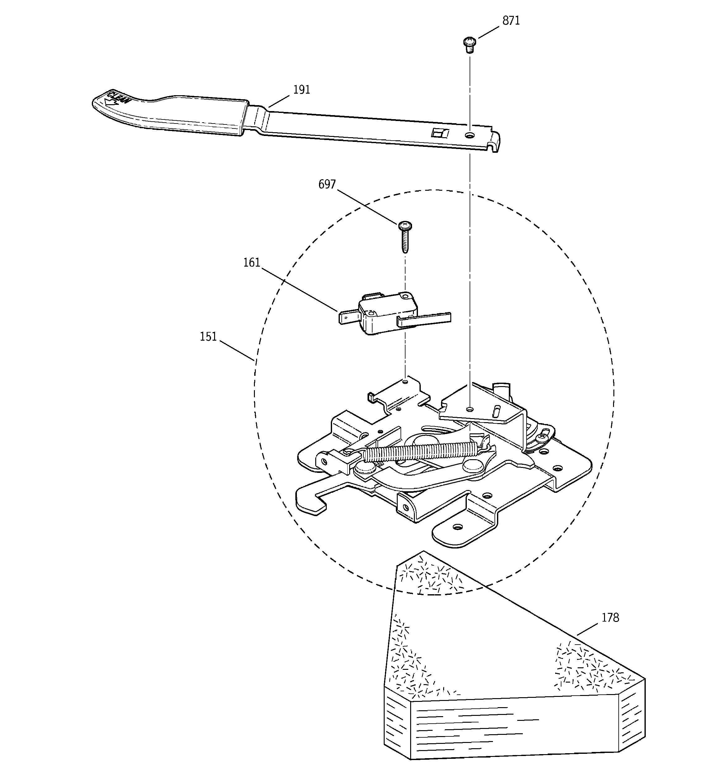 GE JBP35BB1CT door lock diagram