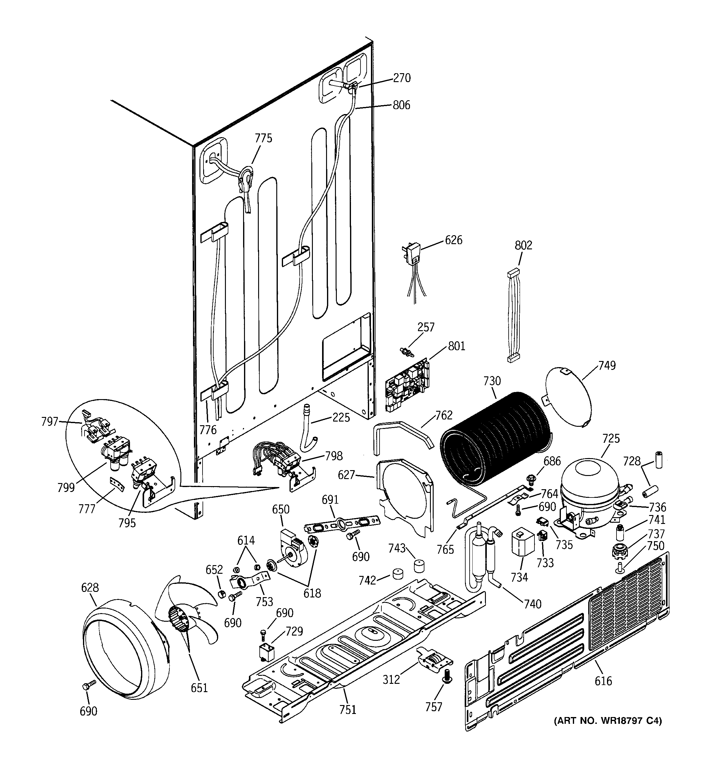 GE PSS29NHMACC unit parts diagram