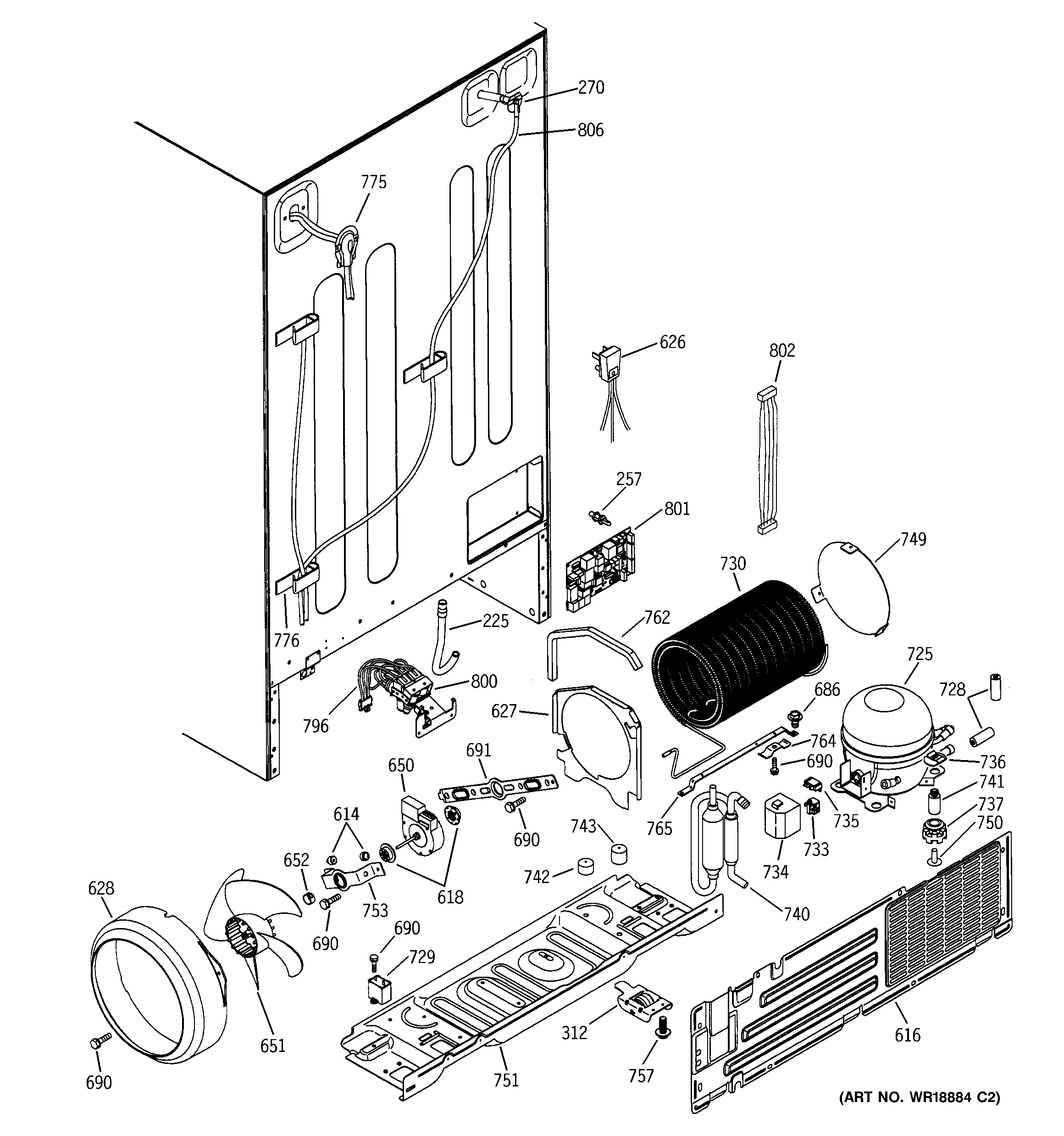 GE PSS29NHMBWW unit parts diagram