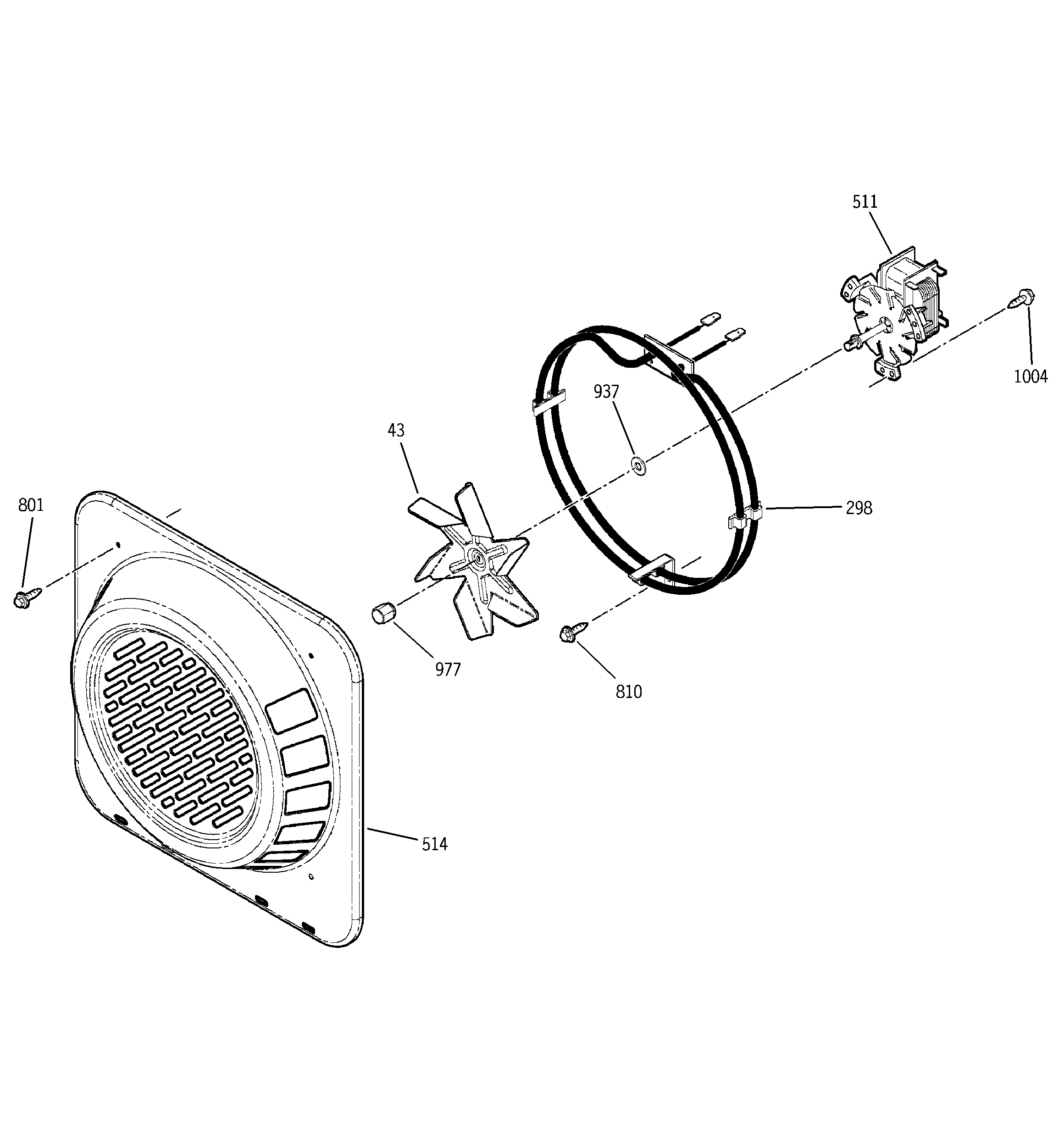 GE JSP56CD2CC convection fan diagram