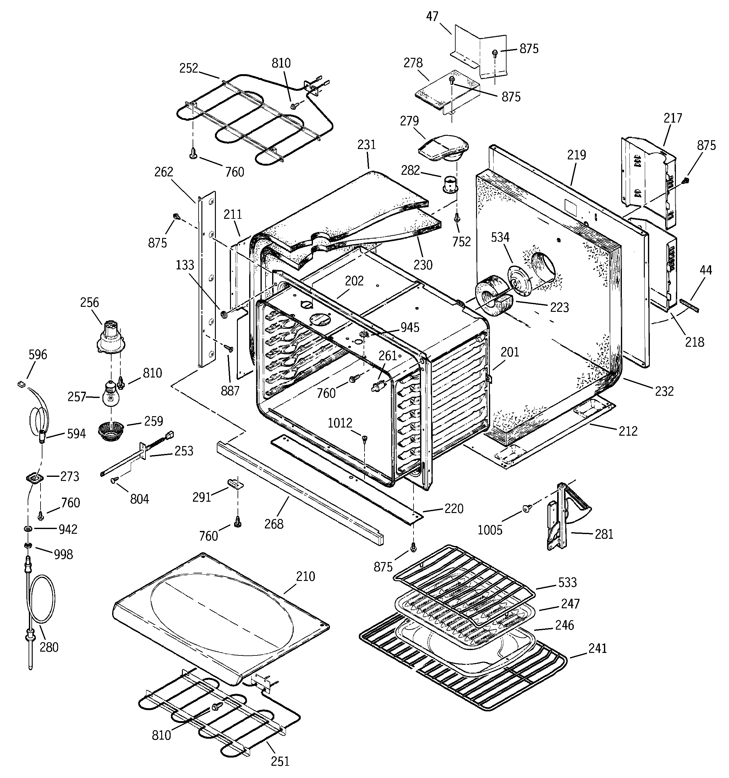 GE JTP18AA5AA body parts diagram